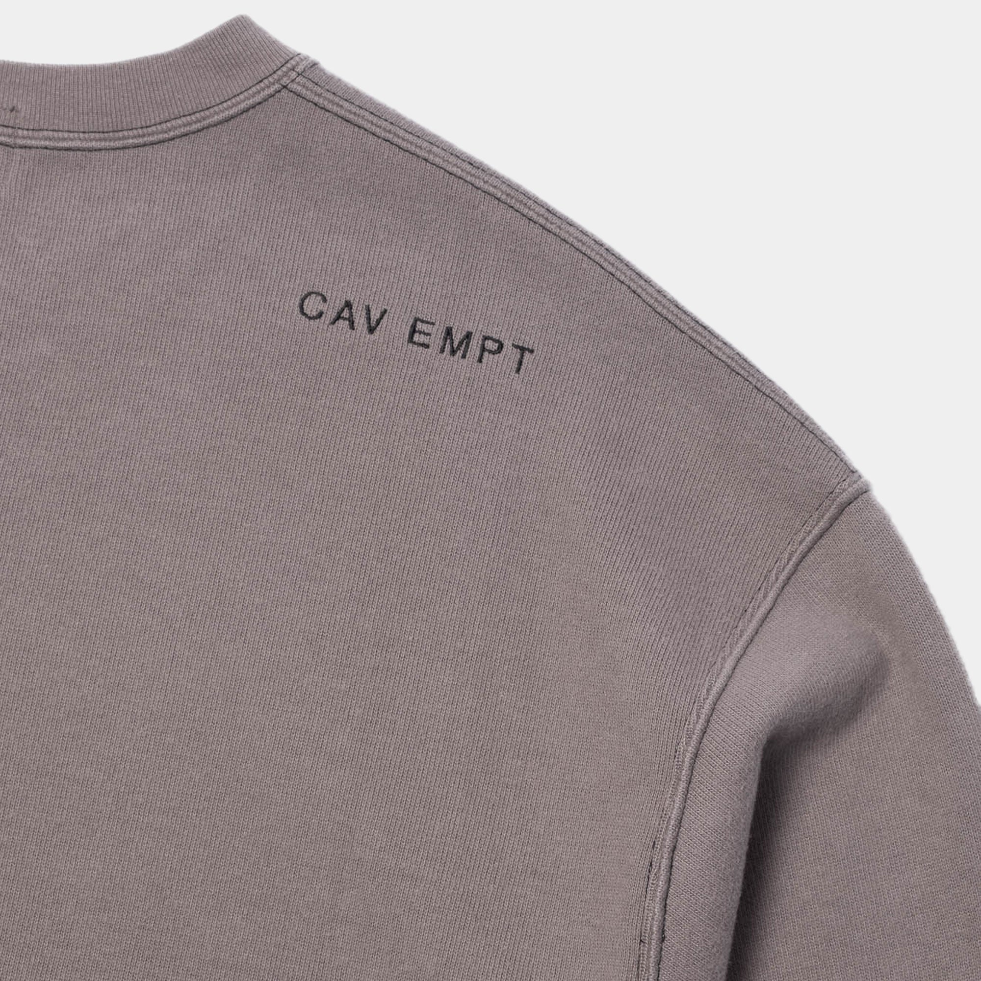 Cav Empt Side Seam DBL Knit Long Sleeve T-Shirt - Charcoal