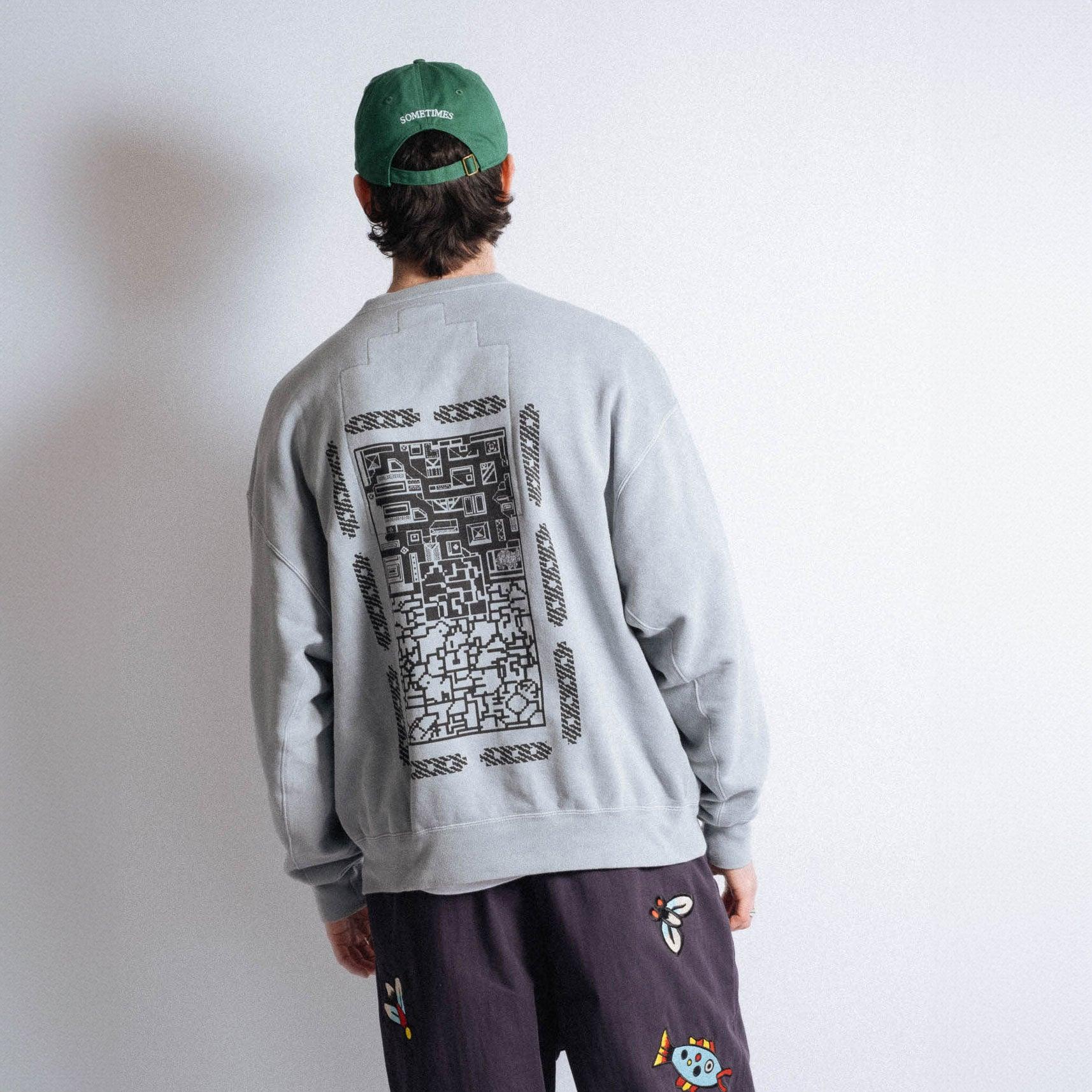 Cav Empt Overdye FK MindfulnessBlock Crew Neck Sweater - Grey - Never Never
