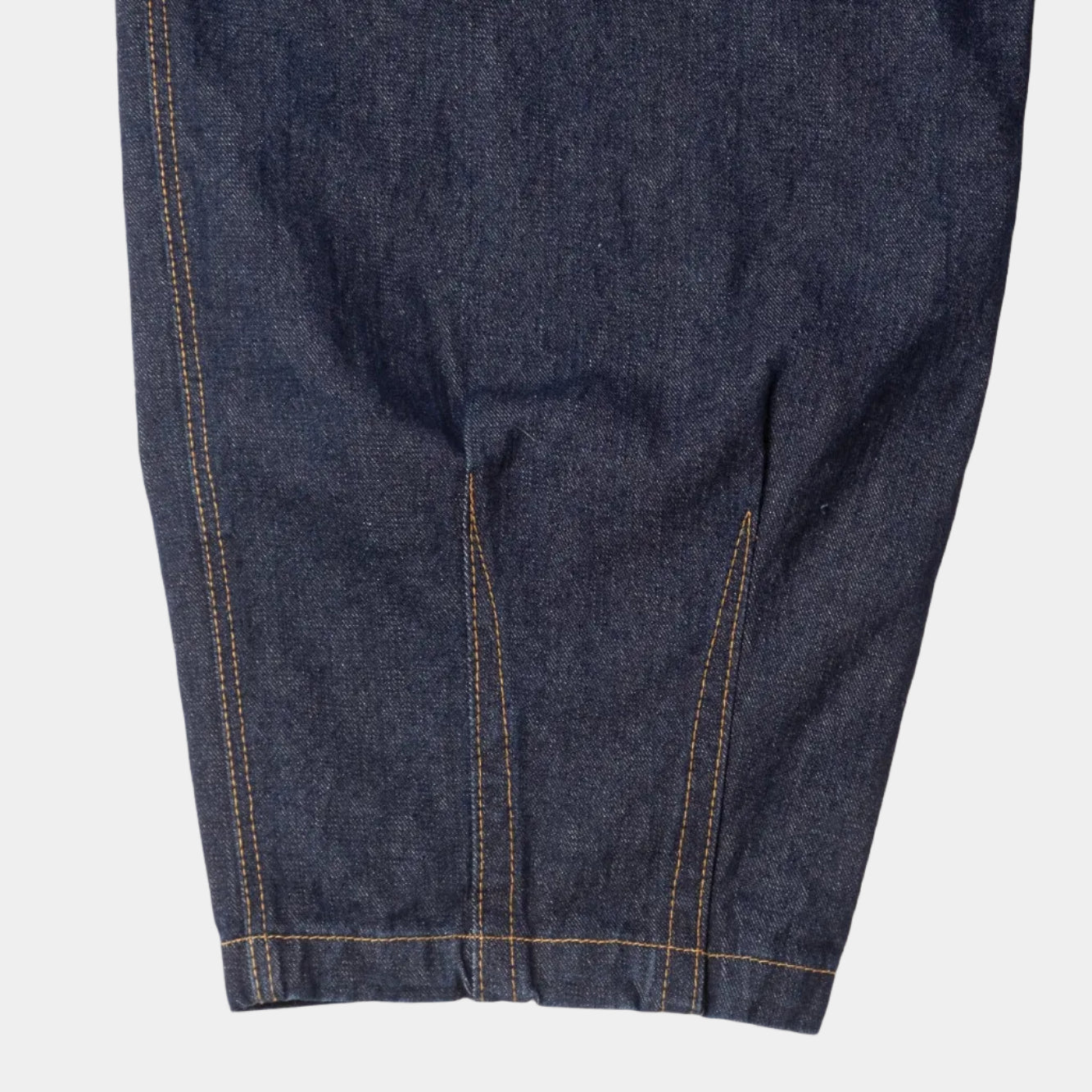 Anglan Rigid Indigo Denim Balloon Pants - Dark Blue