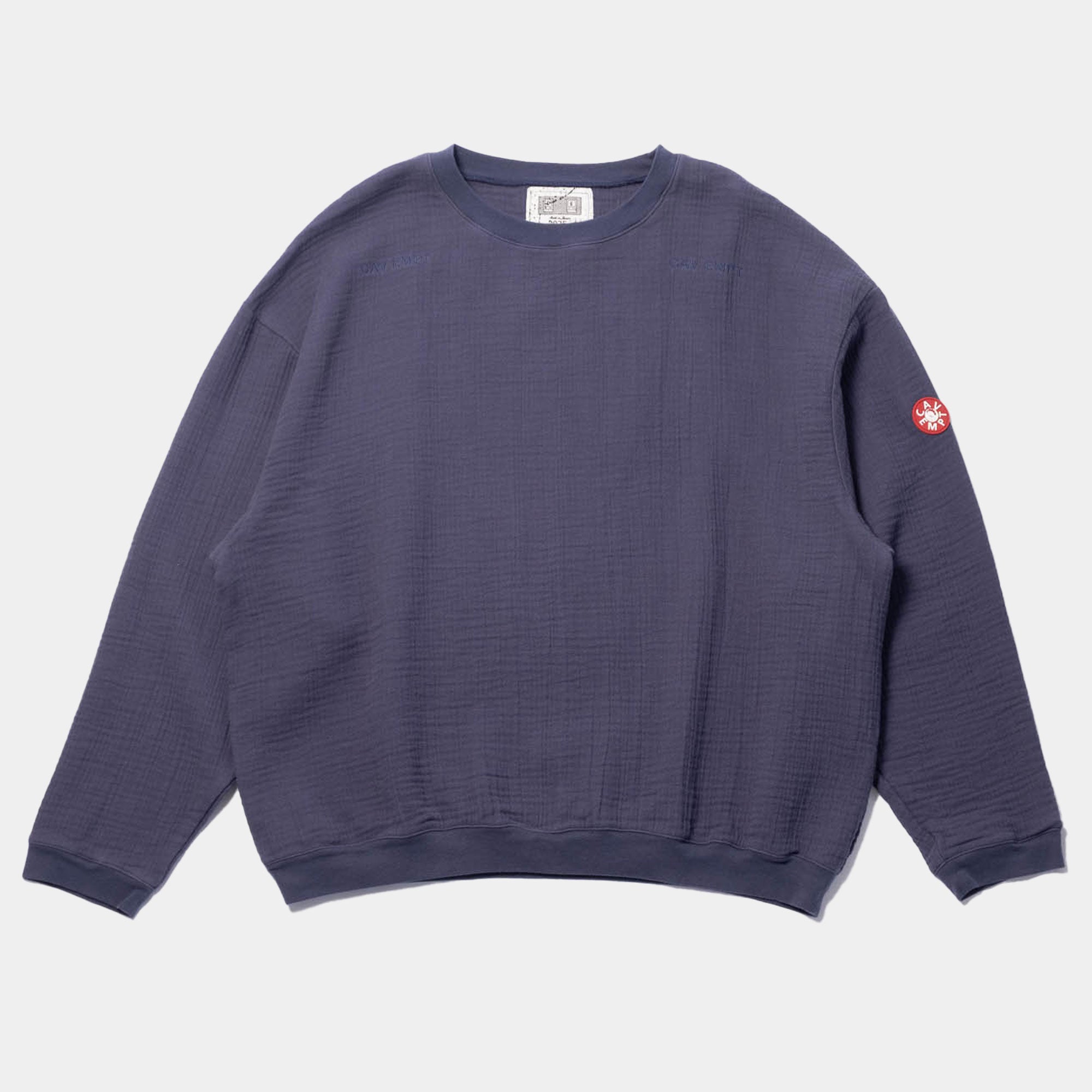 Cav Empt AS 1Tower Gauze Crew Neck Sweater - Navy