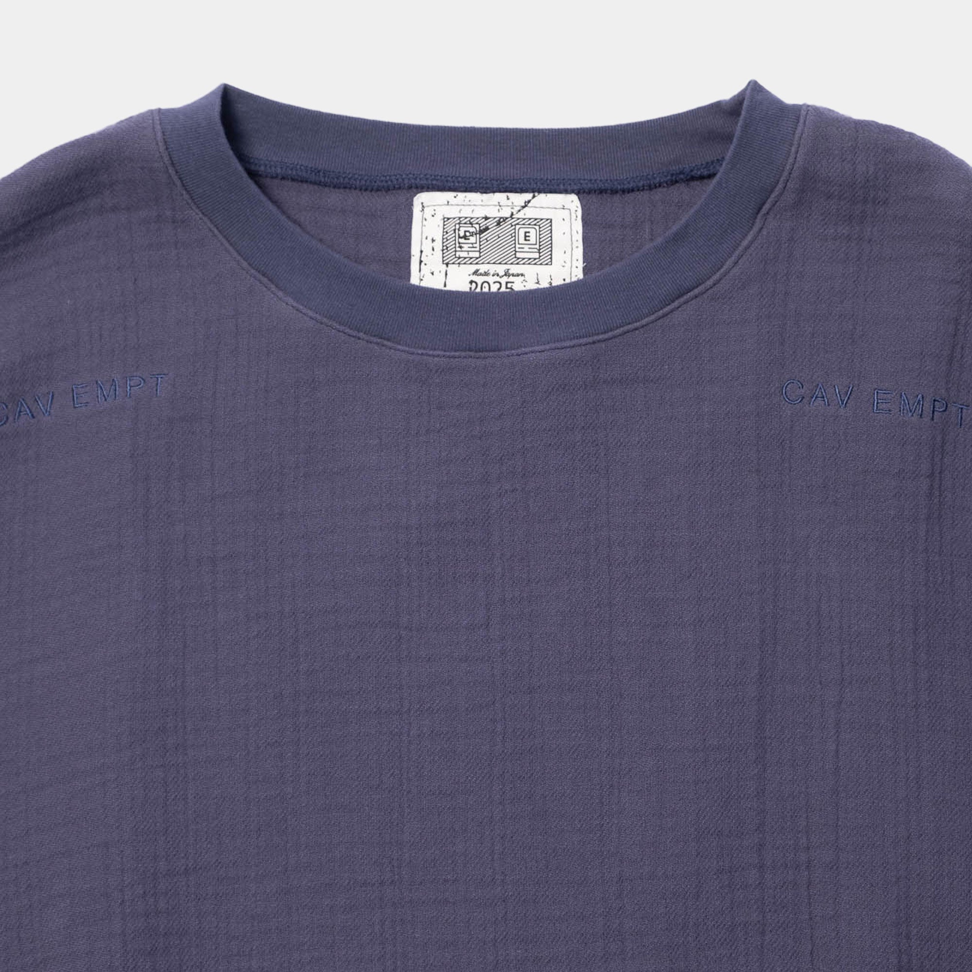 Cav Empt AS 1Tower Gauze Crew Neck Sweater - Navy