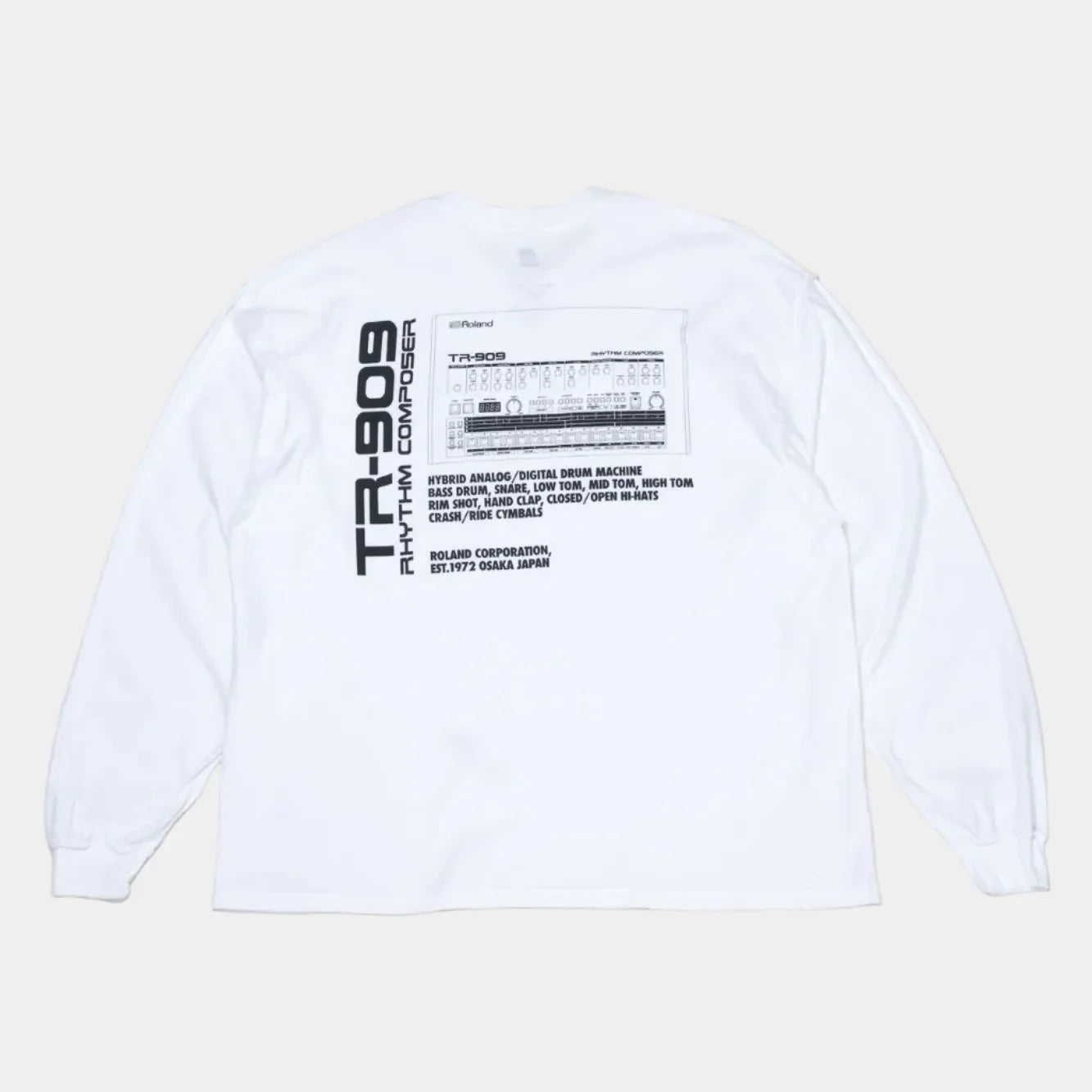 is-ness x Roland TR-909 LS Tee - White