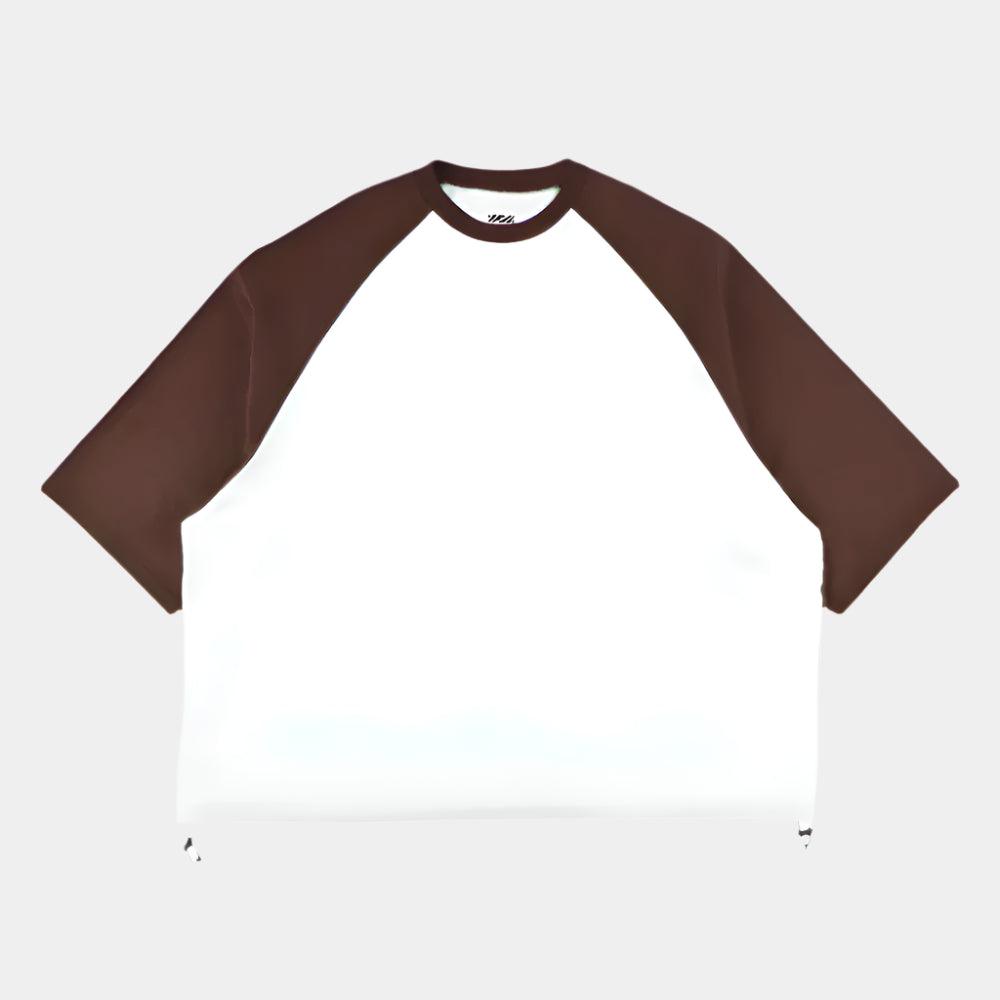 is-ness Balloon Raglan Long Sleeve T-Shirt - Off White/Brown is-ness Balloon Raglan Long Sleeve T-Shirt - Off White/Brown