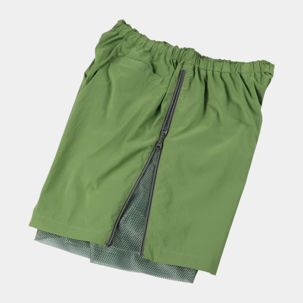 is-ness Technical Ventilation Shorts - Green - Never Never