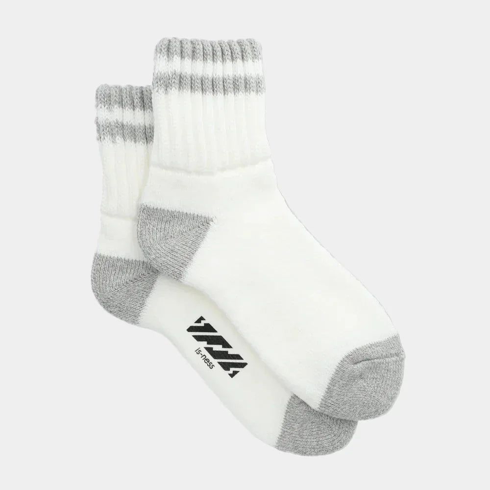 is-ness x VIBSOX Socks - White/Grey - Never Never