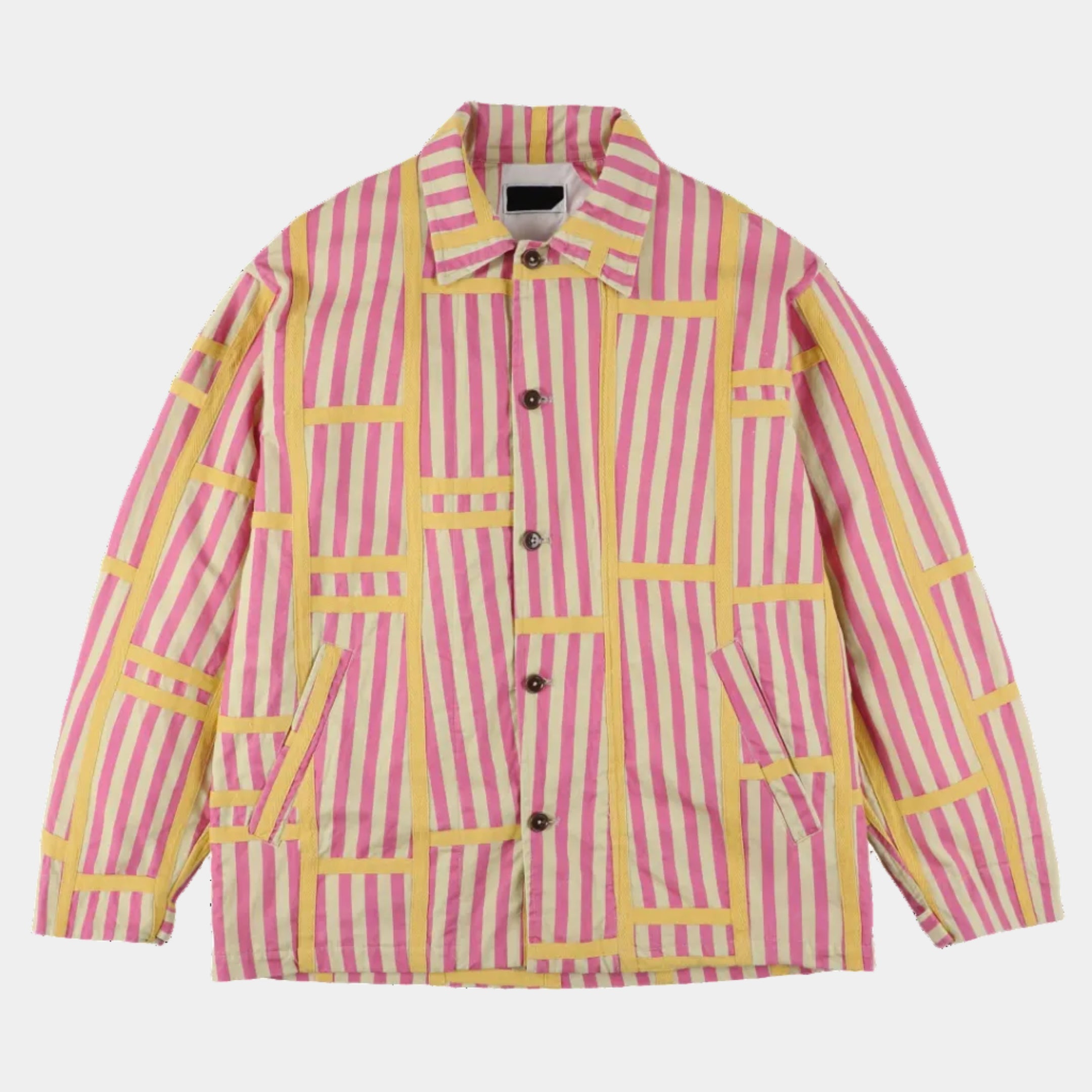 Phingerin Trim Pattern Jacket - Pink Stripe