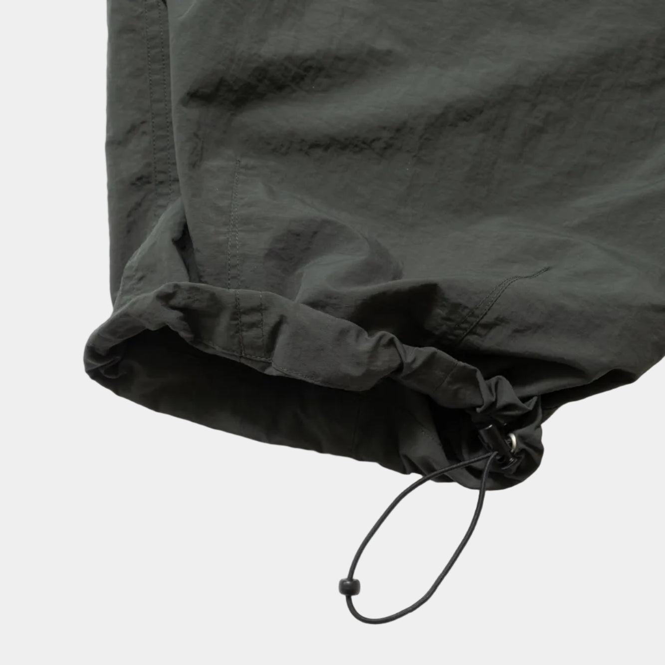 Anglan Nylon Tuck Belt String Balloon Pants - Green