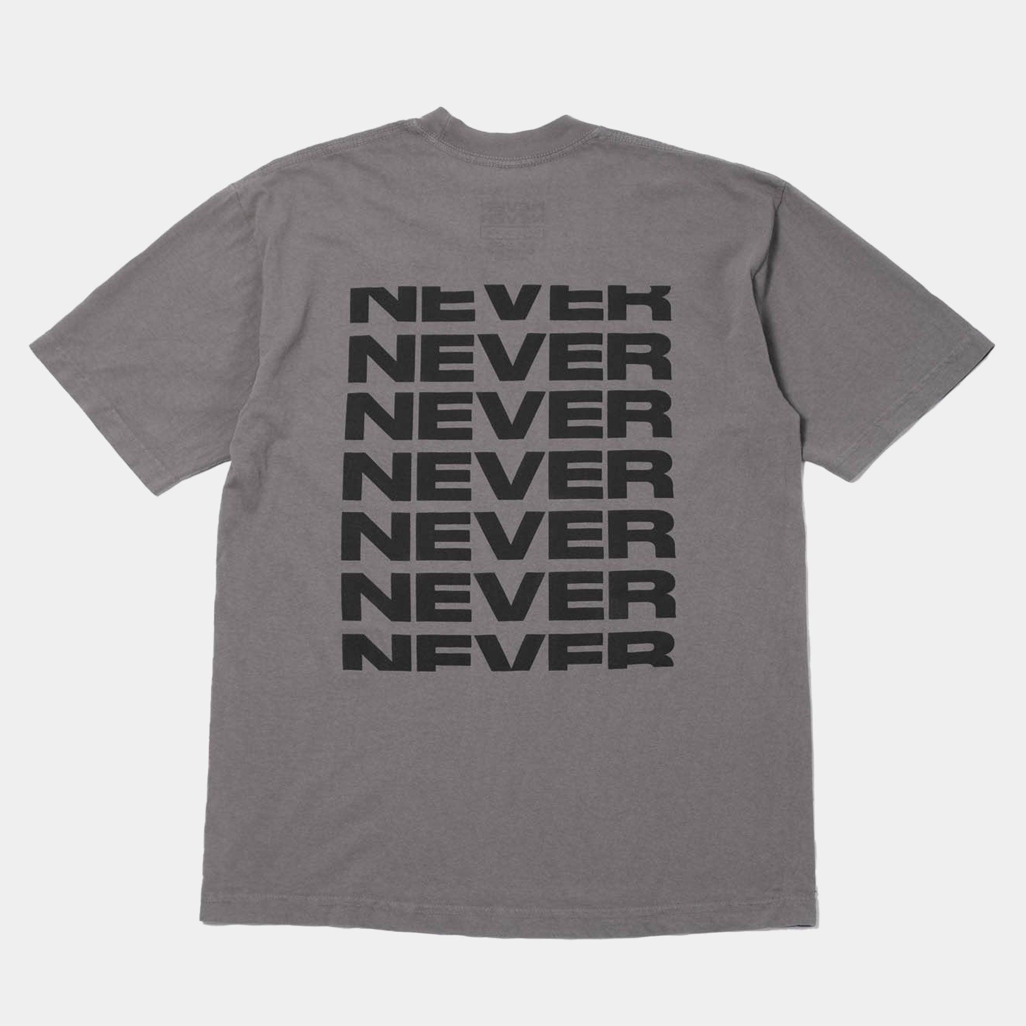 Never Never Concrète Stack Tee - Charcoal - Never Never