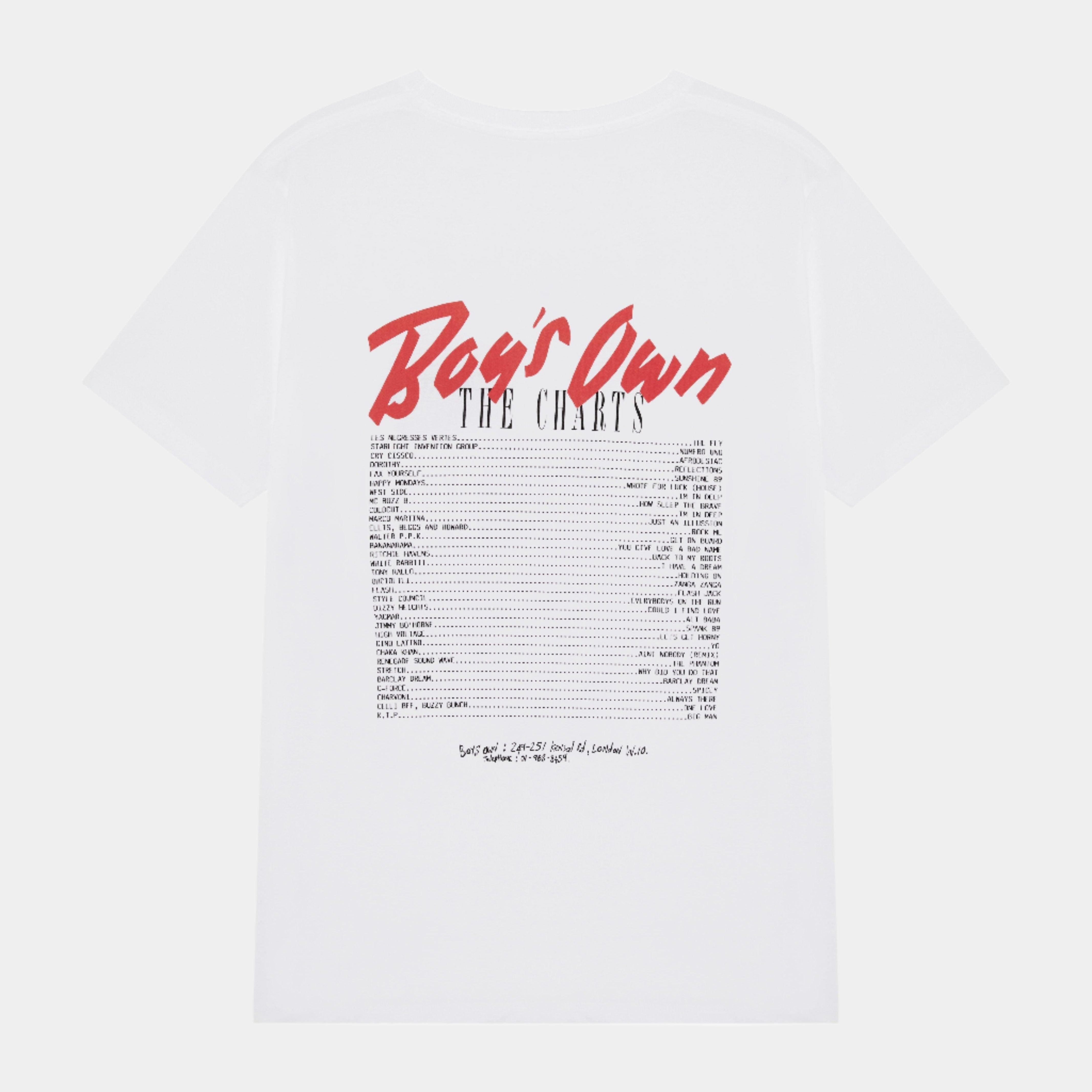 Boy's Own The Charts Tee - White/Red - Never Never