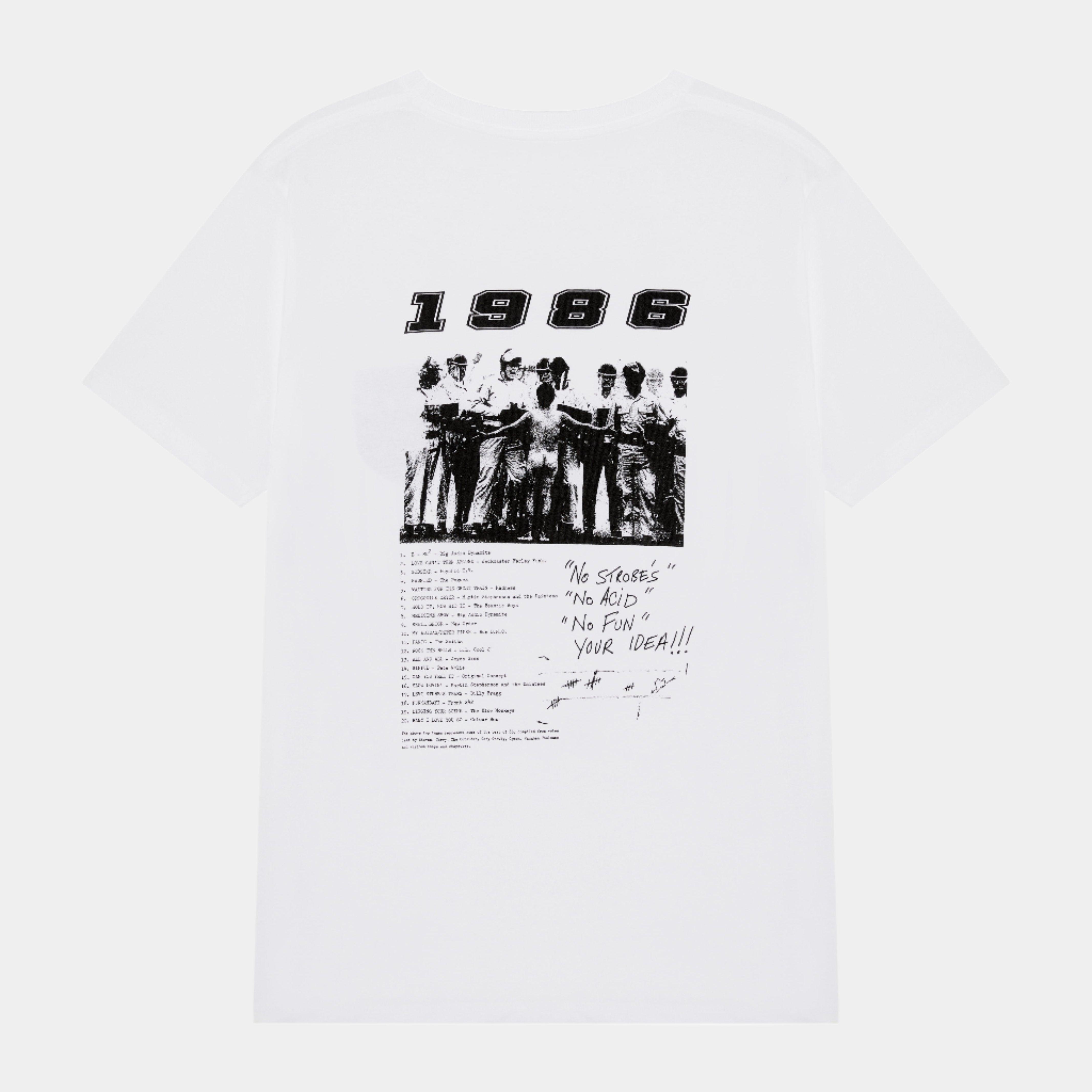Boy's Own 1986 No Strobes Tee - White - Never Never