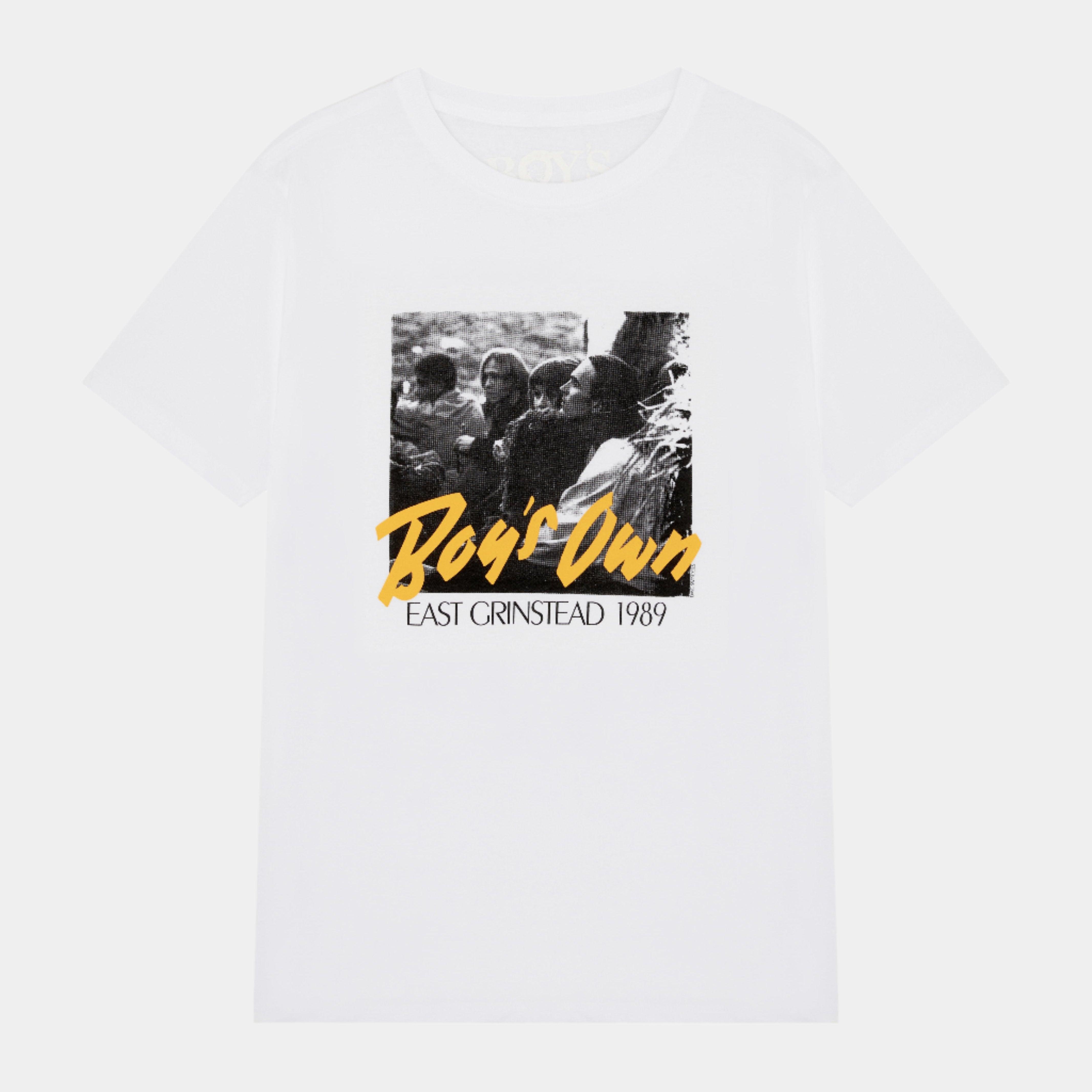 Boy's Own Dave Swindells 1989 Tee - White/Yellow - Never Never