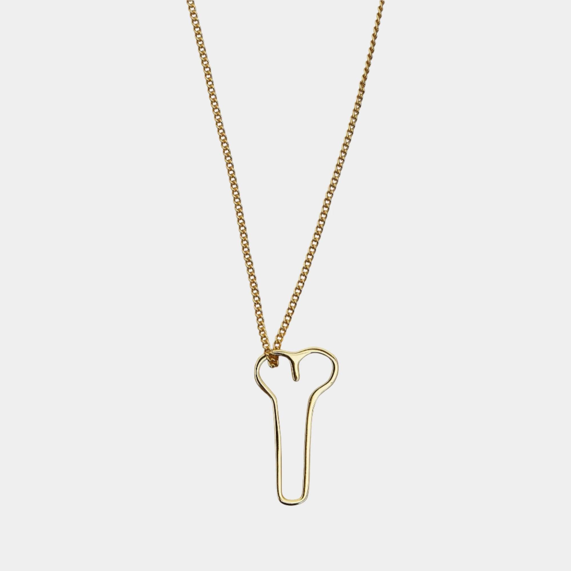Aries Chain Necklace With Willy Charm - Gold - Never Never