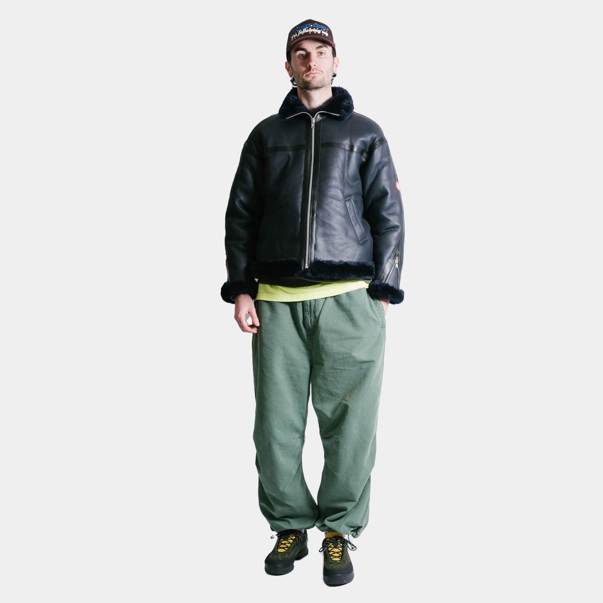 Cav Empt Sheepskin Bomber Jacket - Navy - Never Never