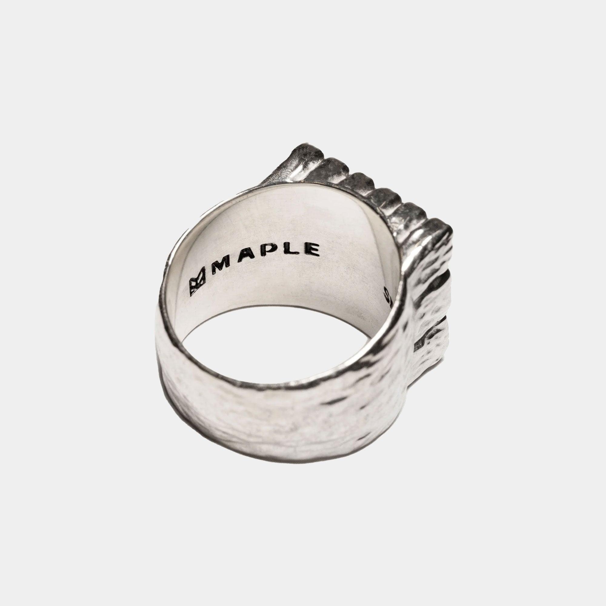 Maple Big Cookie Signet Ring - Silver 925 - Never Never
