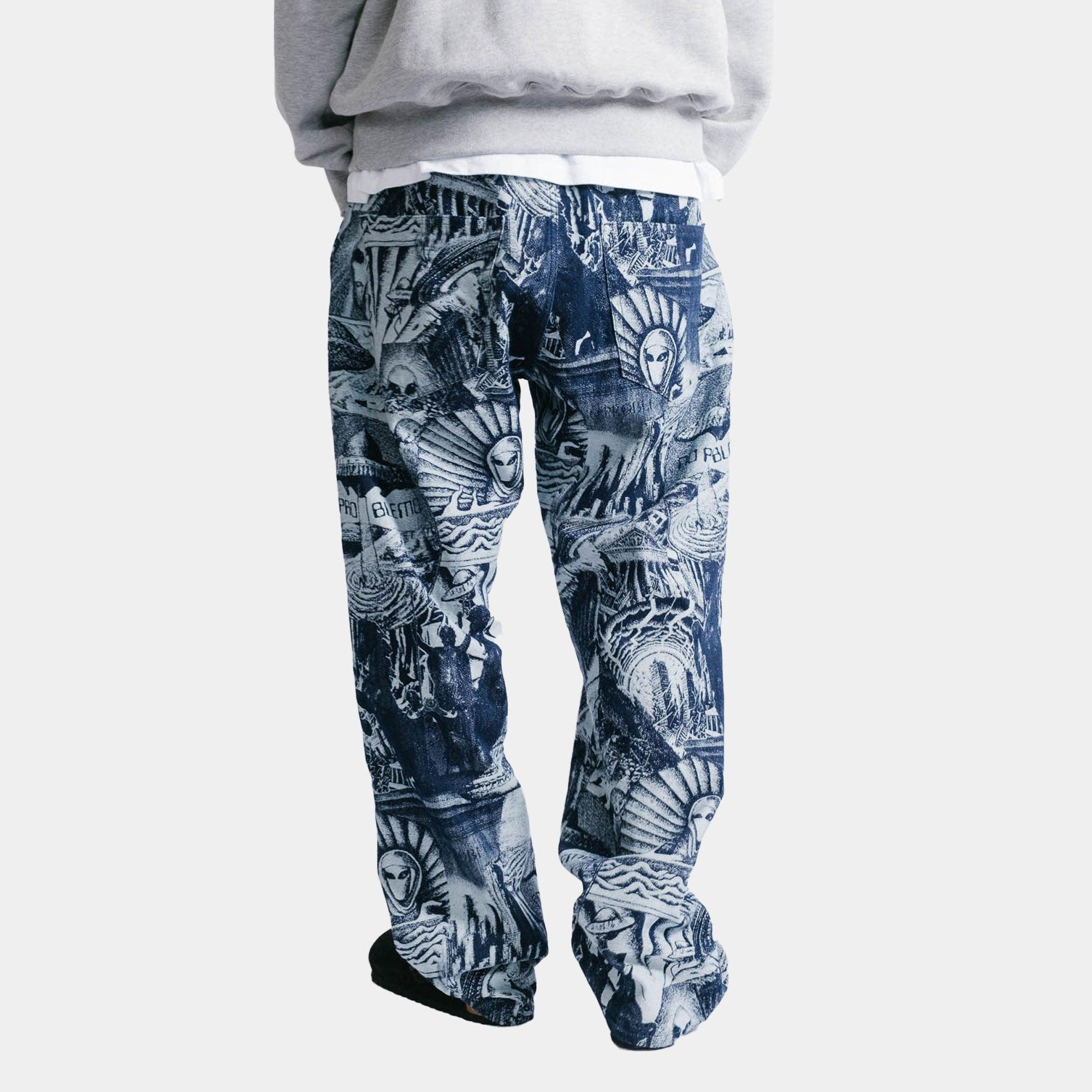 No Problemo Apocalypse Jacquard Bagi Pant - Blue - Never Never