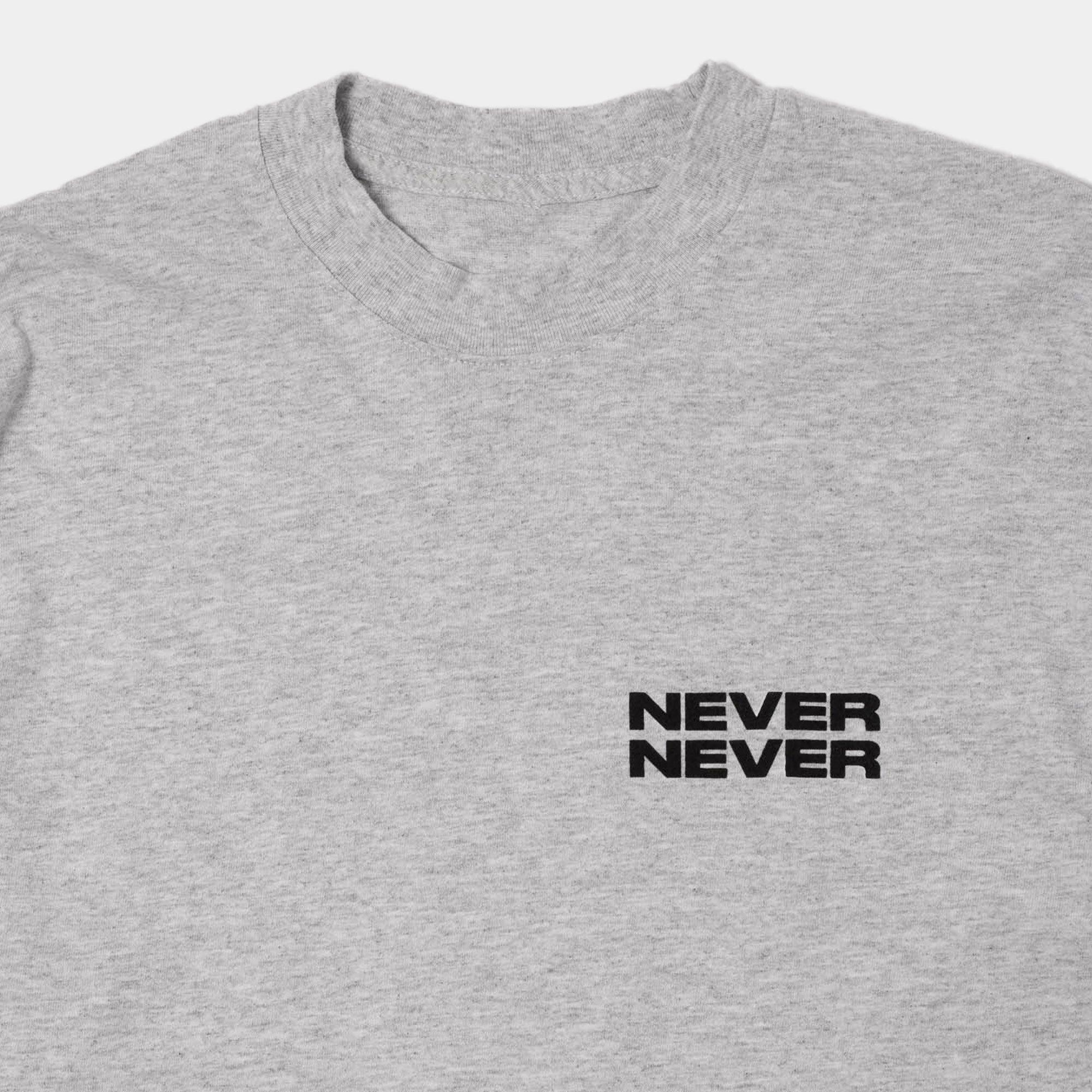 Never Never Concrète Stack LS Tee - Ash Grey - Never Never