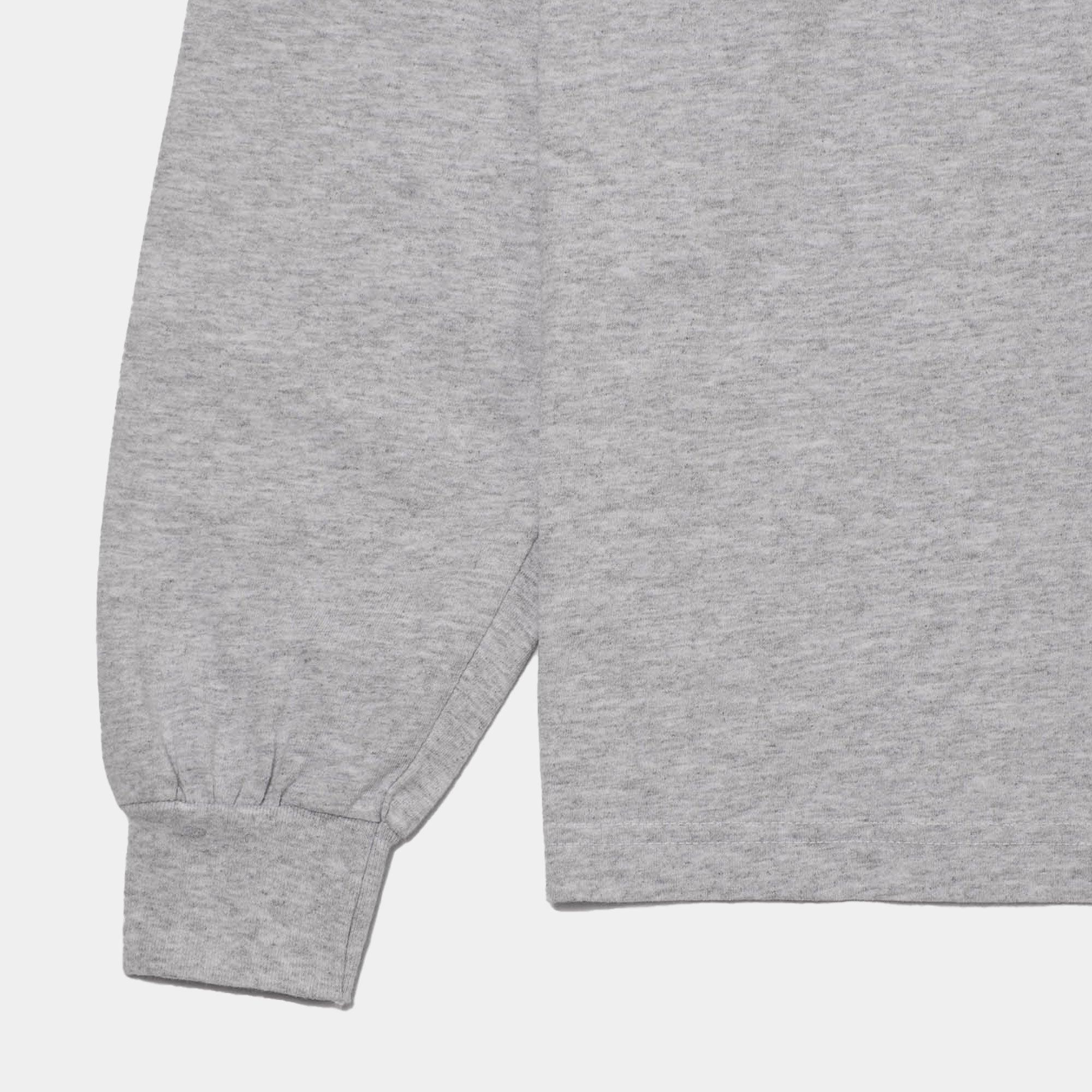 Never Never Concrète Stack LS Tee - Ash Grey - Never Never