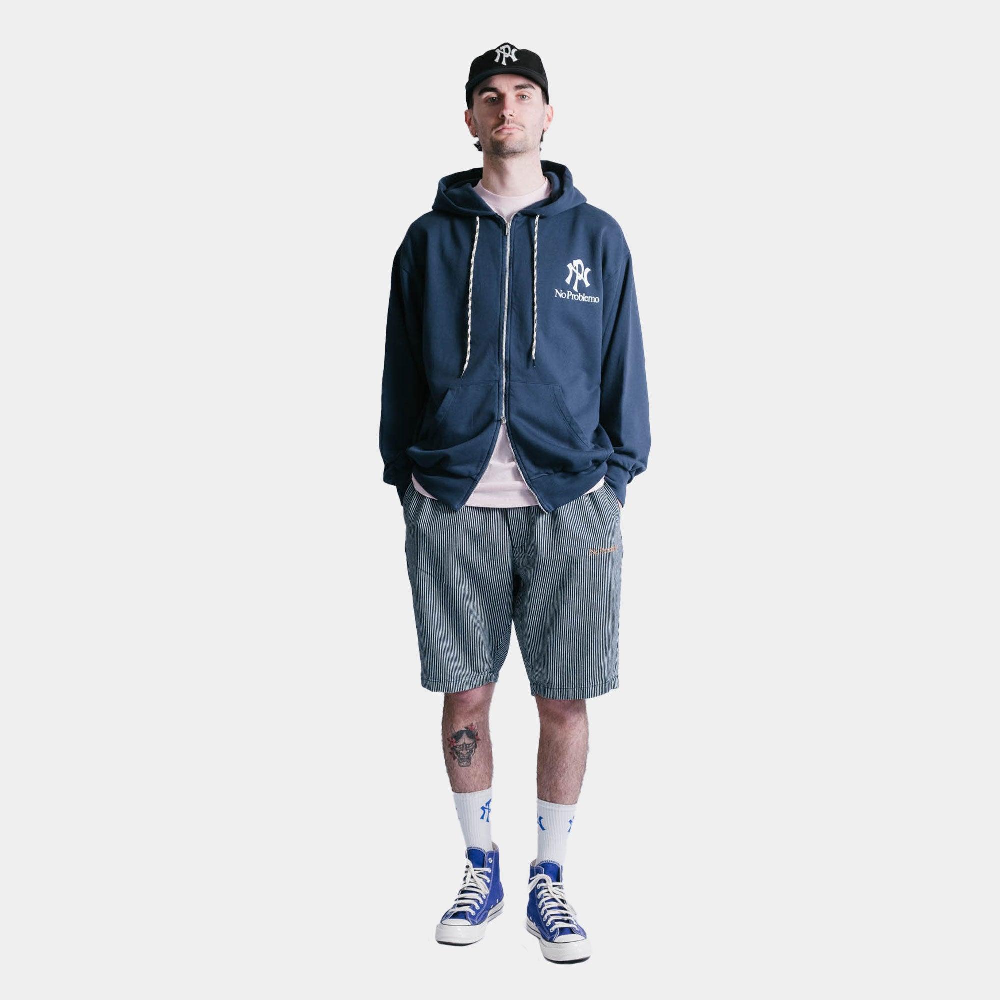 No Problemo NYP Zip Through Hoodie - Navy - Never Never