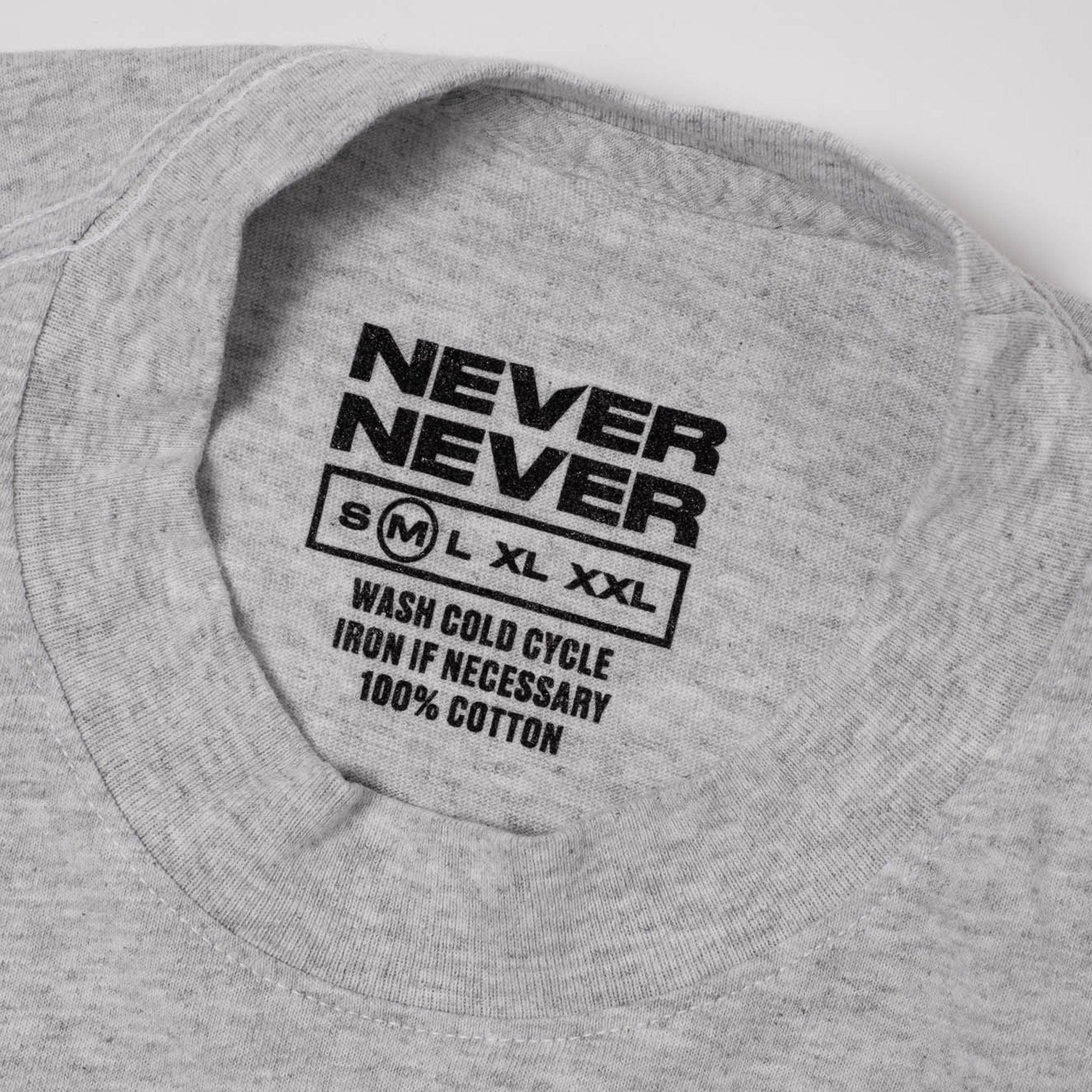Never Never Concrète Stack LS Tee - Ash Grey - Never Never