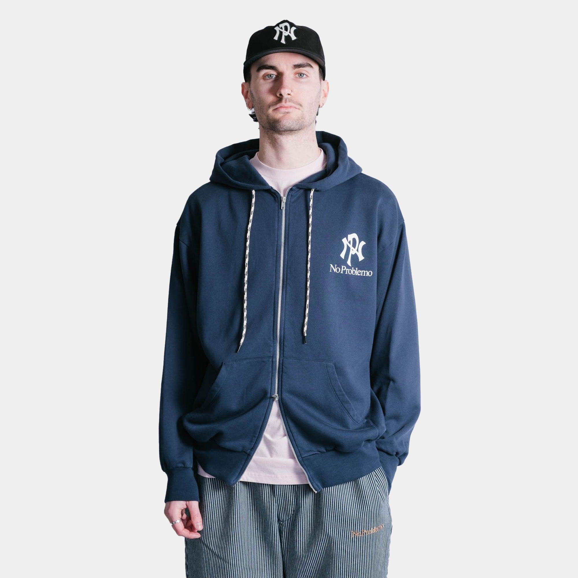 No Problemo NYP Zip Through Hoodie - Navy - Never Never