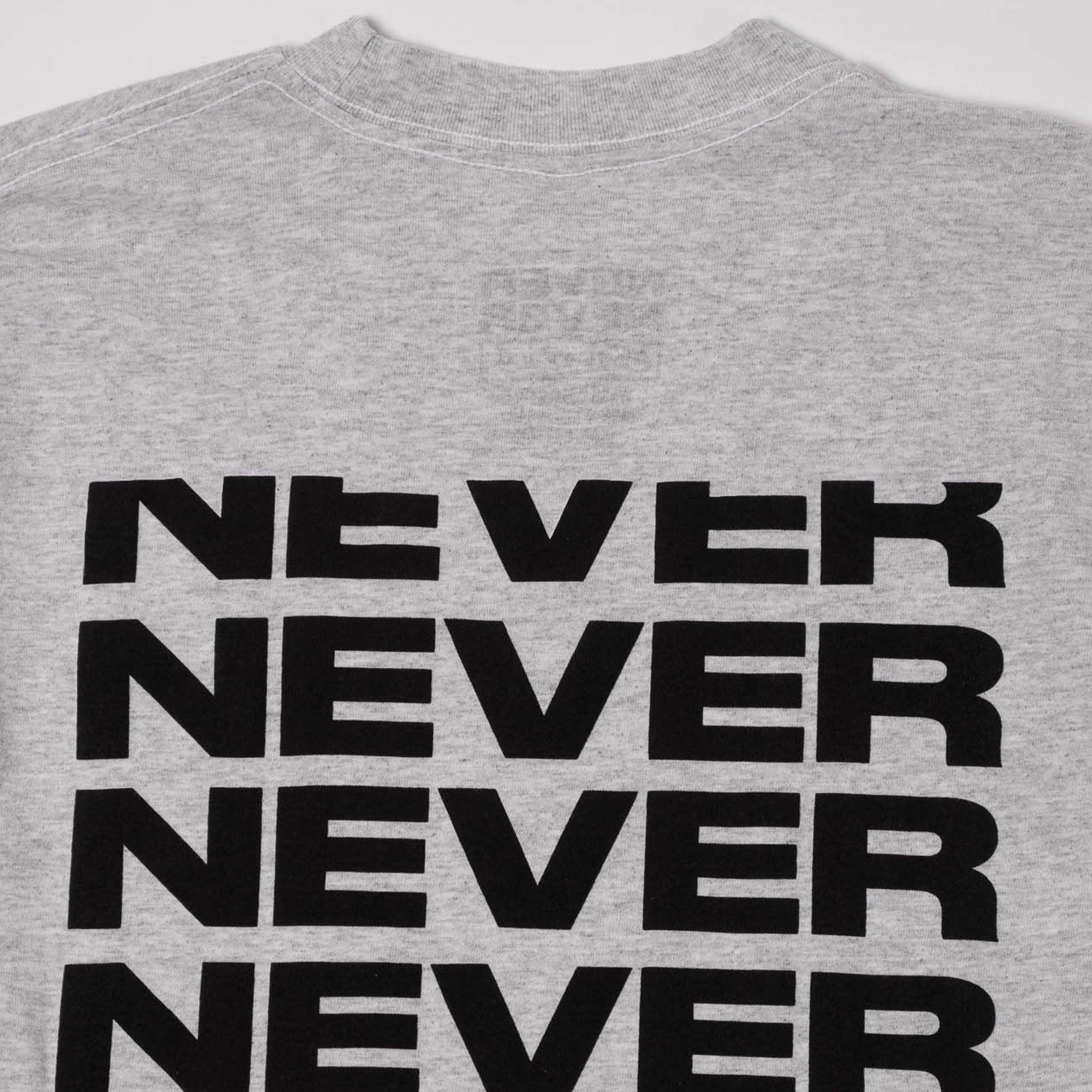 Never Never Concrète Stack LS Tee - Ash Grey - Never Never