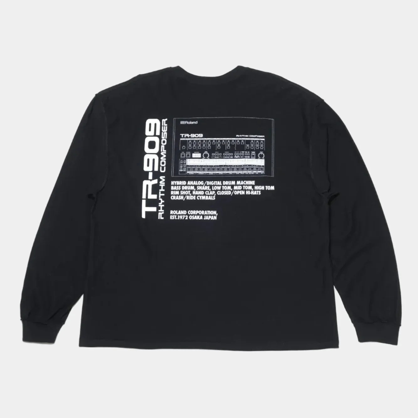 is-ness x Roland TR-909 LS Tee - Black