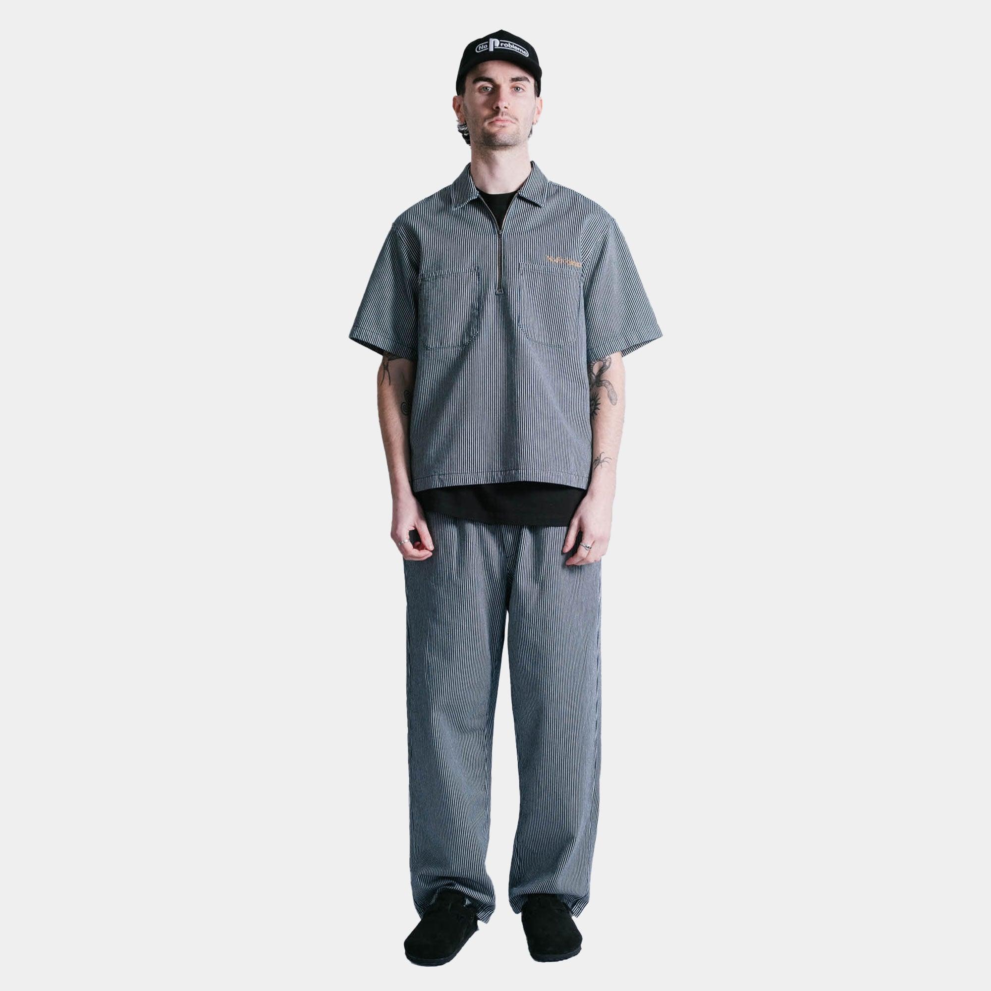 No Problemo Mini Problemo Work Pant - Hickory Stripe - Never Never