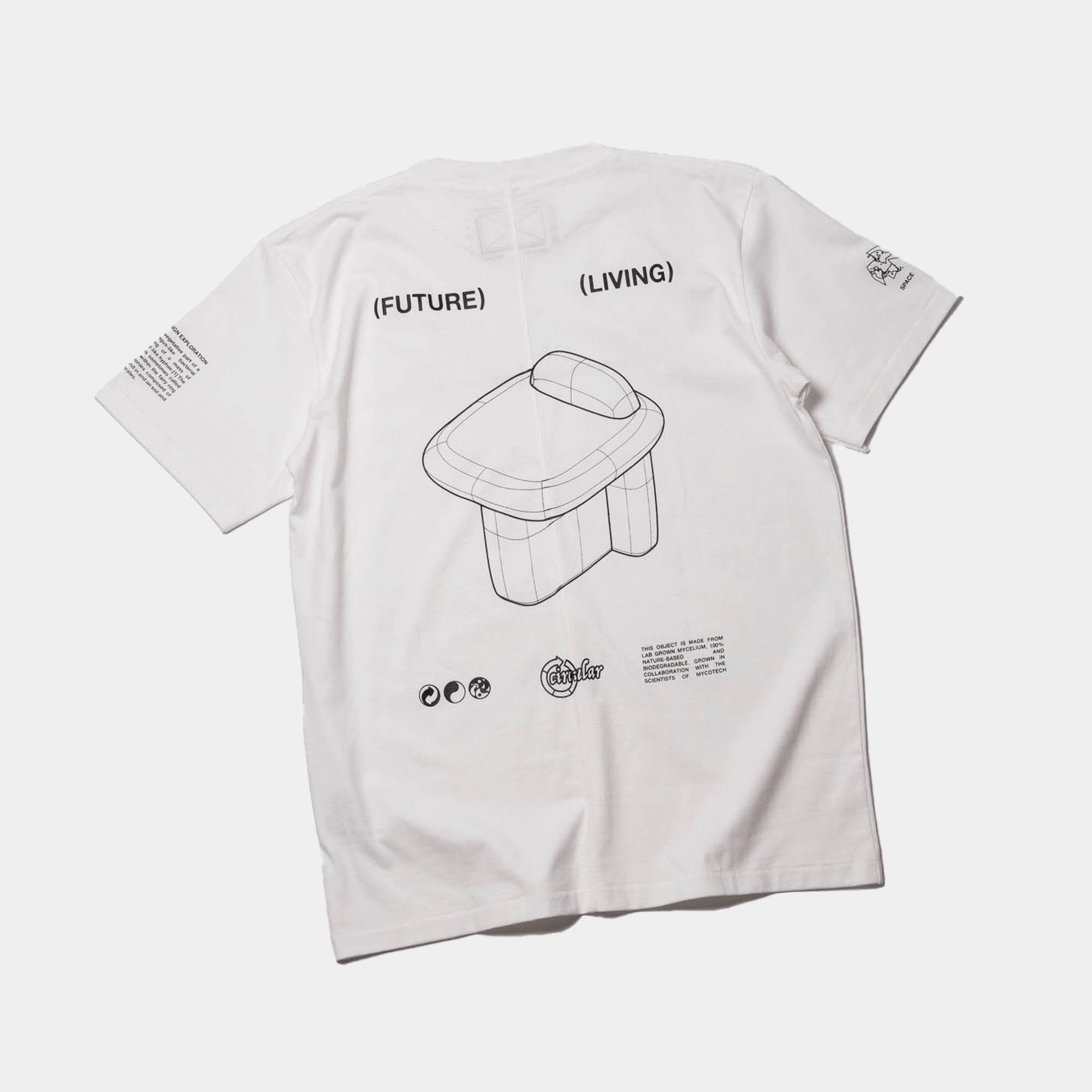 Space Available Mycelium Design Exploration Tee - White - Never Never