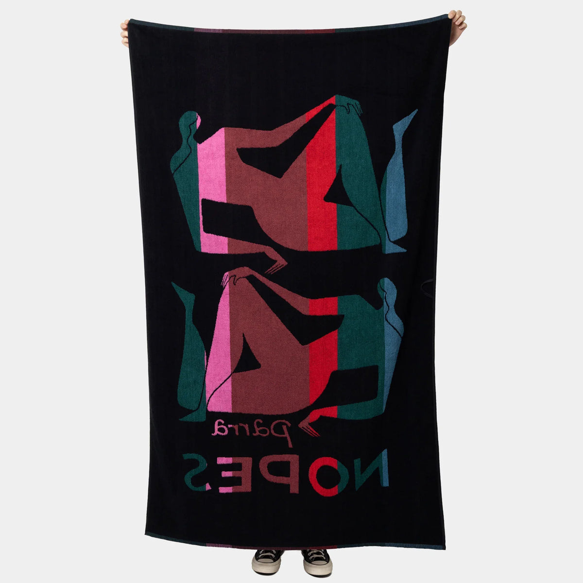 By Parra Nope and Nopes Beach Towel - Mallard Green