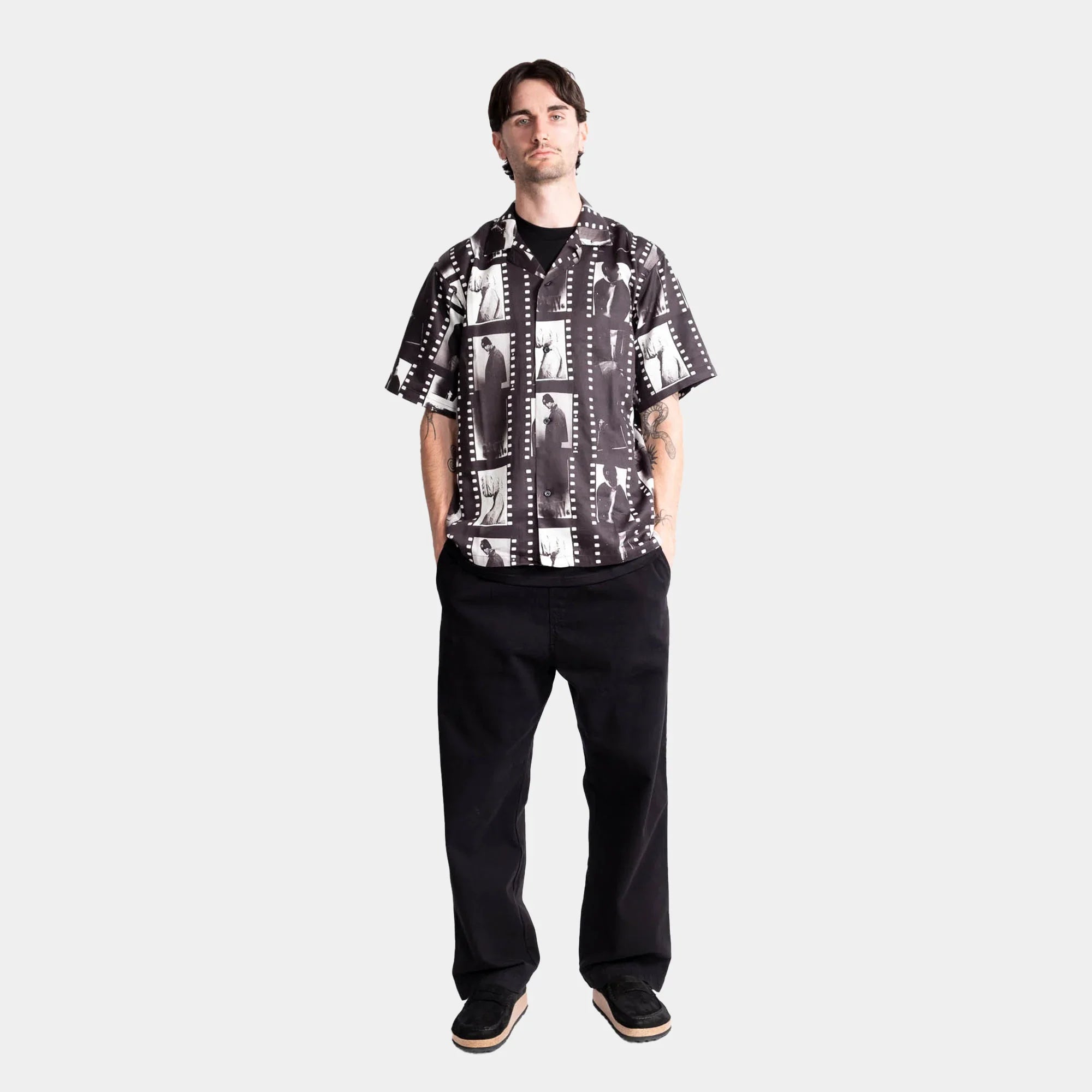 Carhartt WIP S/S Photo Strip Shirt - Black/White