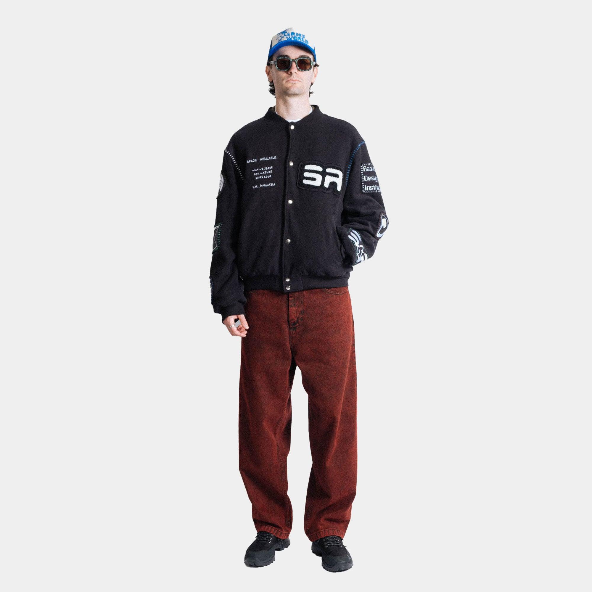 Space Available Studio Varsity Jacket - Black - Never Never