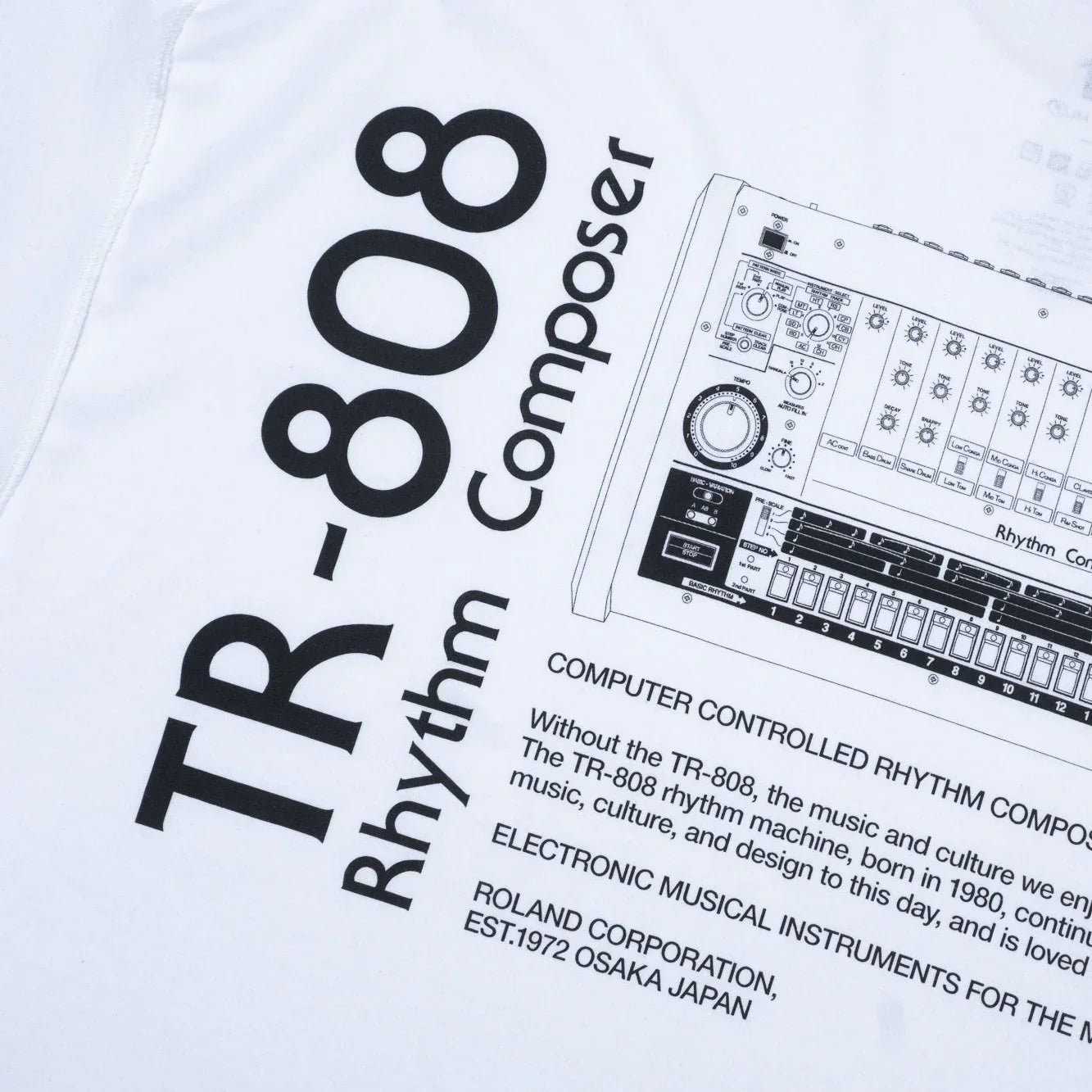 is-ness x Roland TR-808 Tee - White