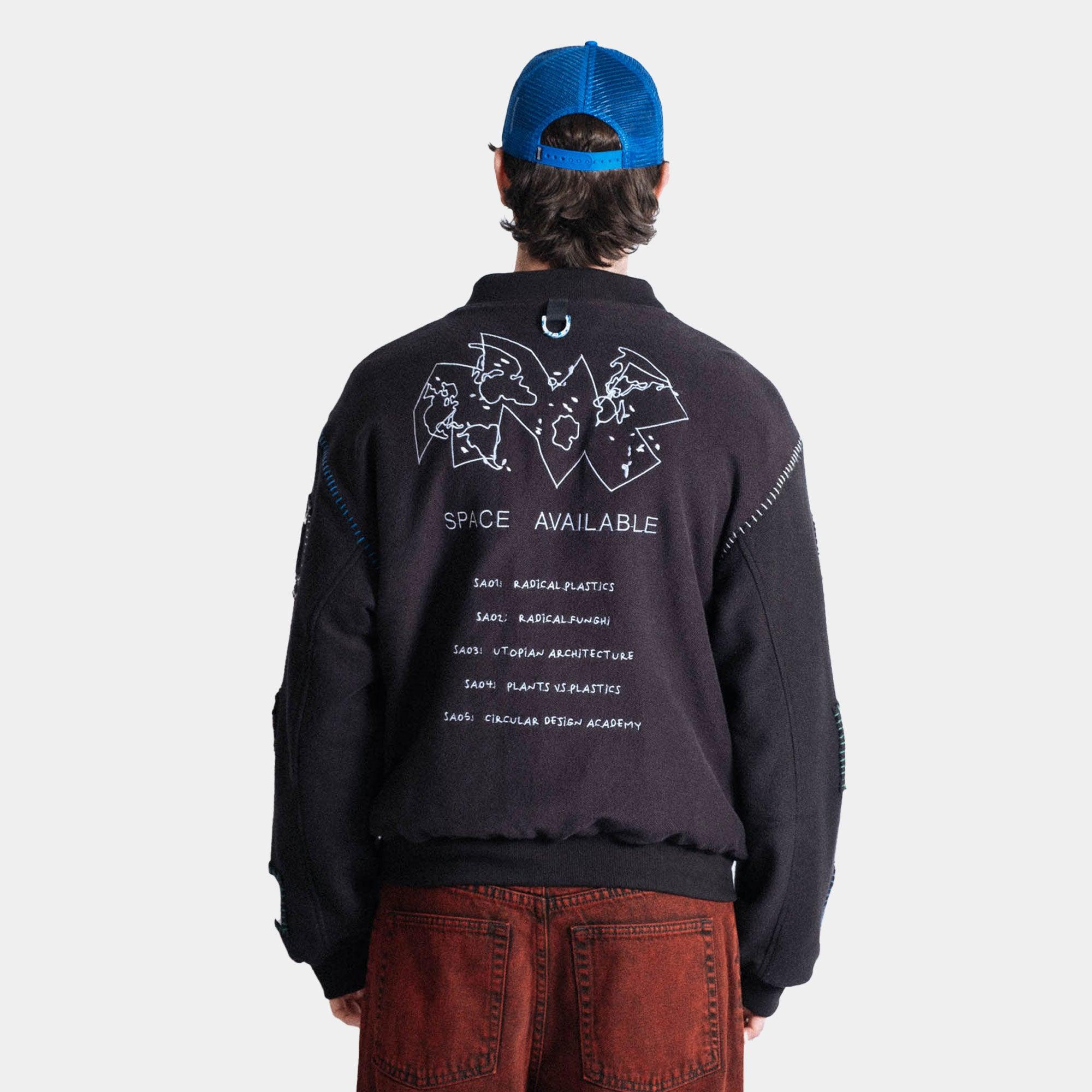 Space Available Studio Varsity Jacket - Black - Never Never