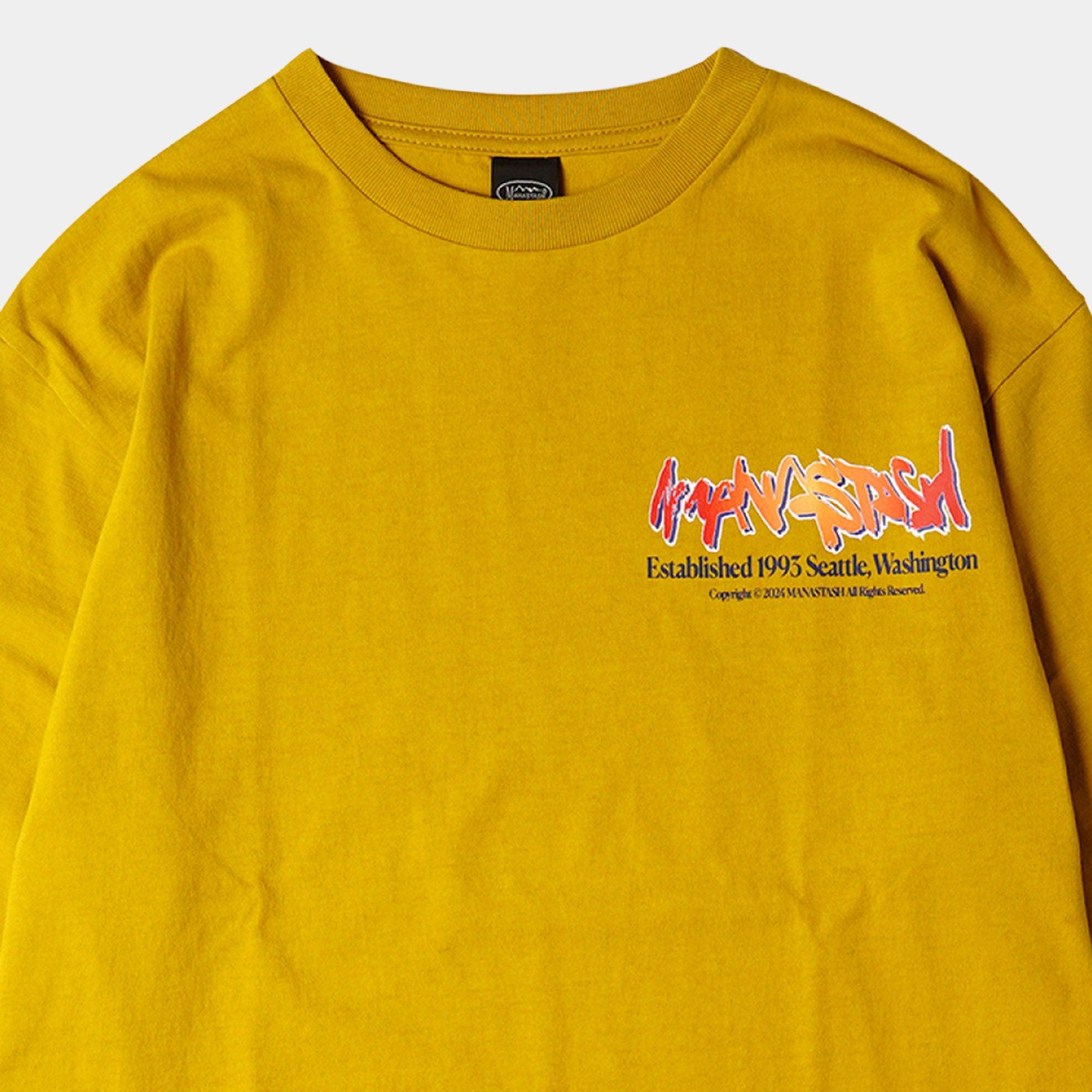 Manastash CiTee Paint Logo Tee - Yellow - Never Never