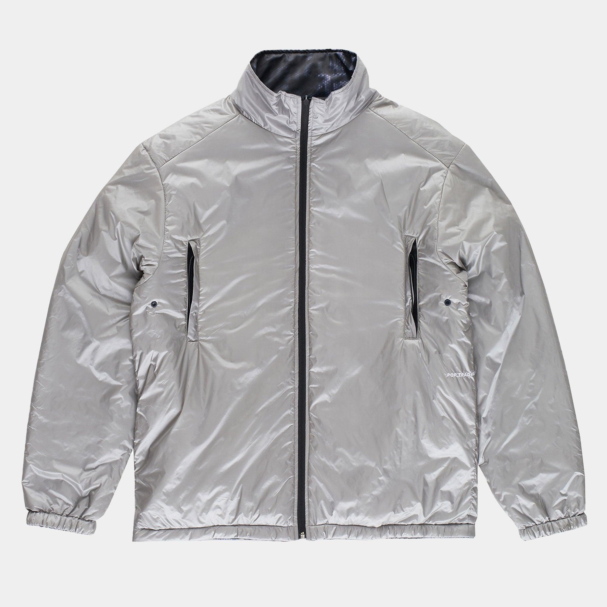 Pop Trading Company Adam Reversible Jacket - Silver - Never Never