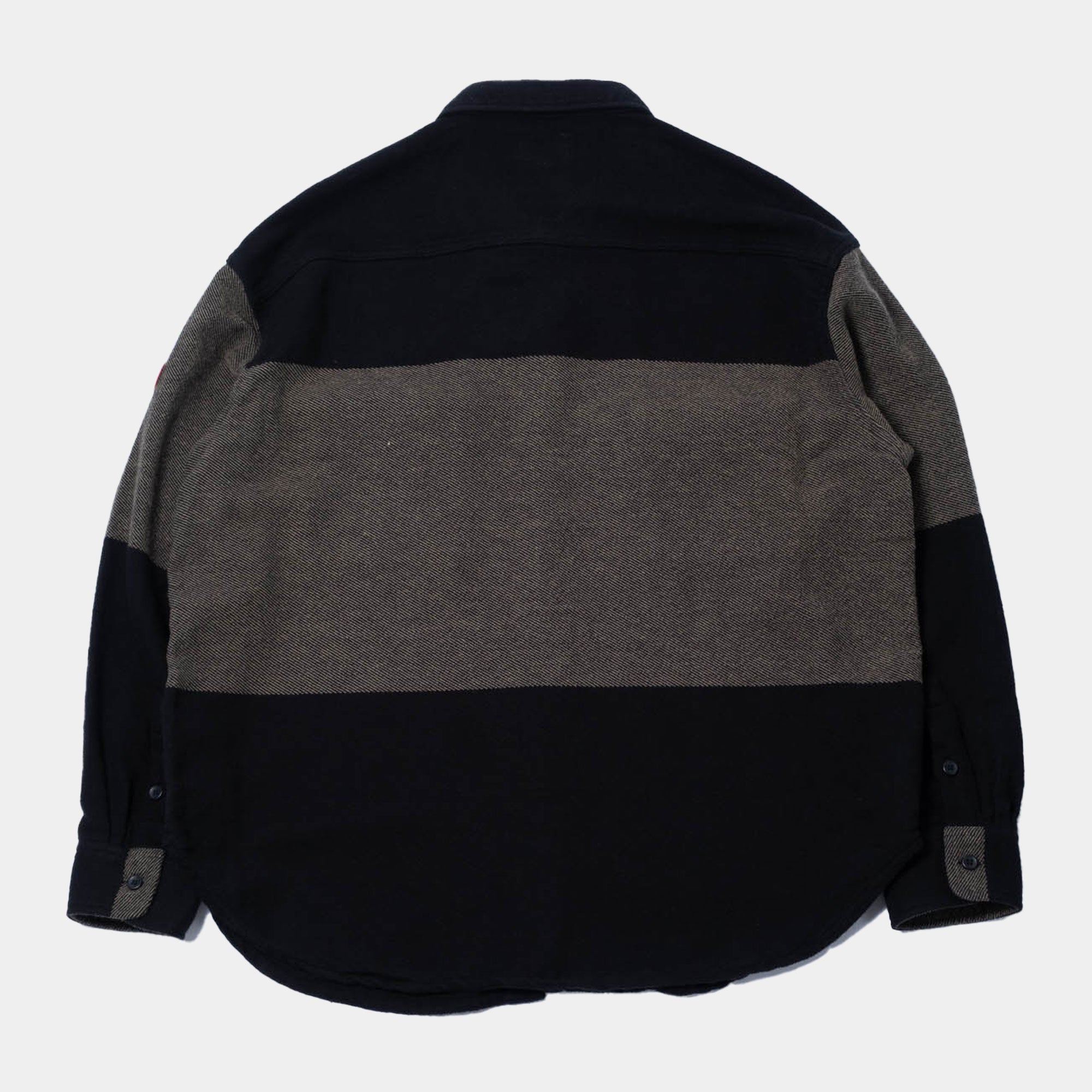 Cav Empt Stripe Flannel Big Shirt - Khaki
