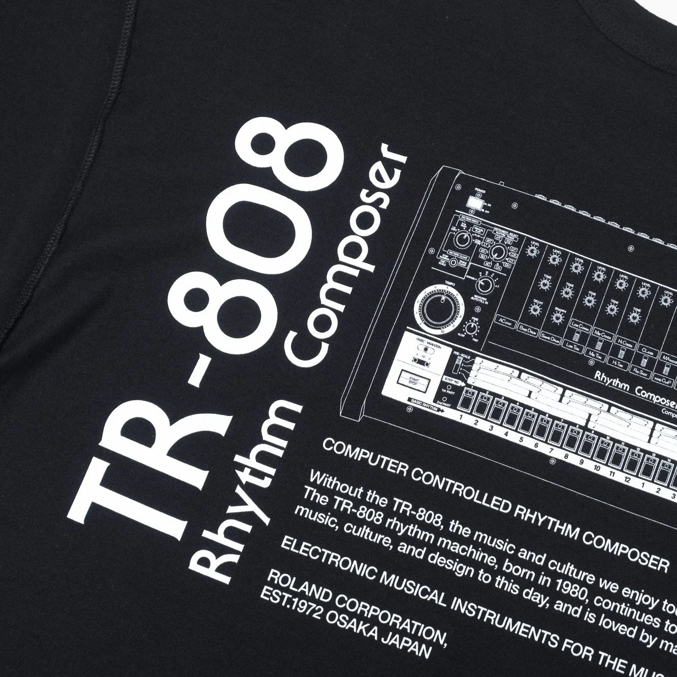 is-ness x Roland TR-808 Tee - Black