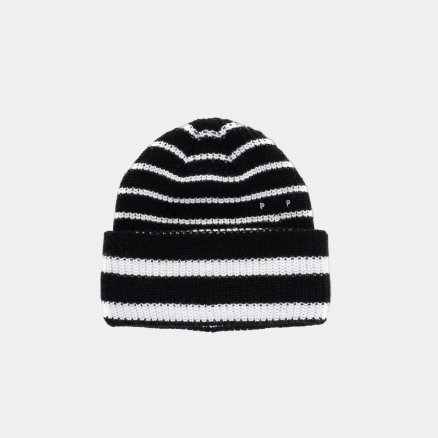 Pop Trading Company Striped Beanie - Black/White