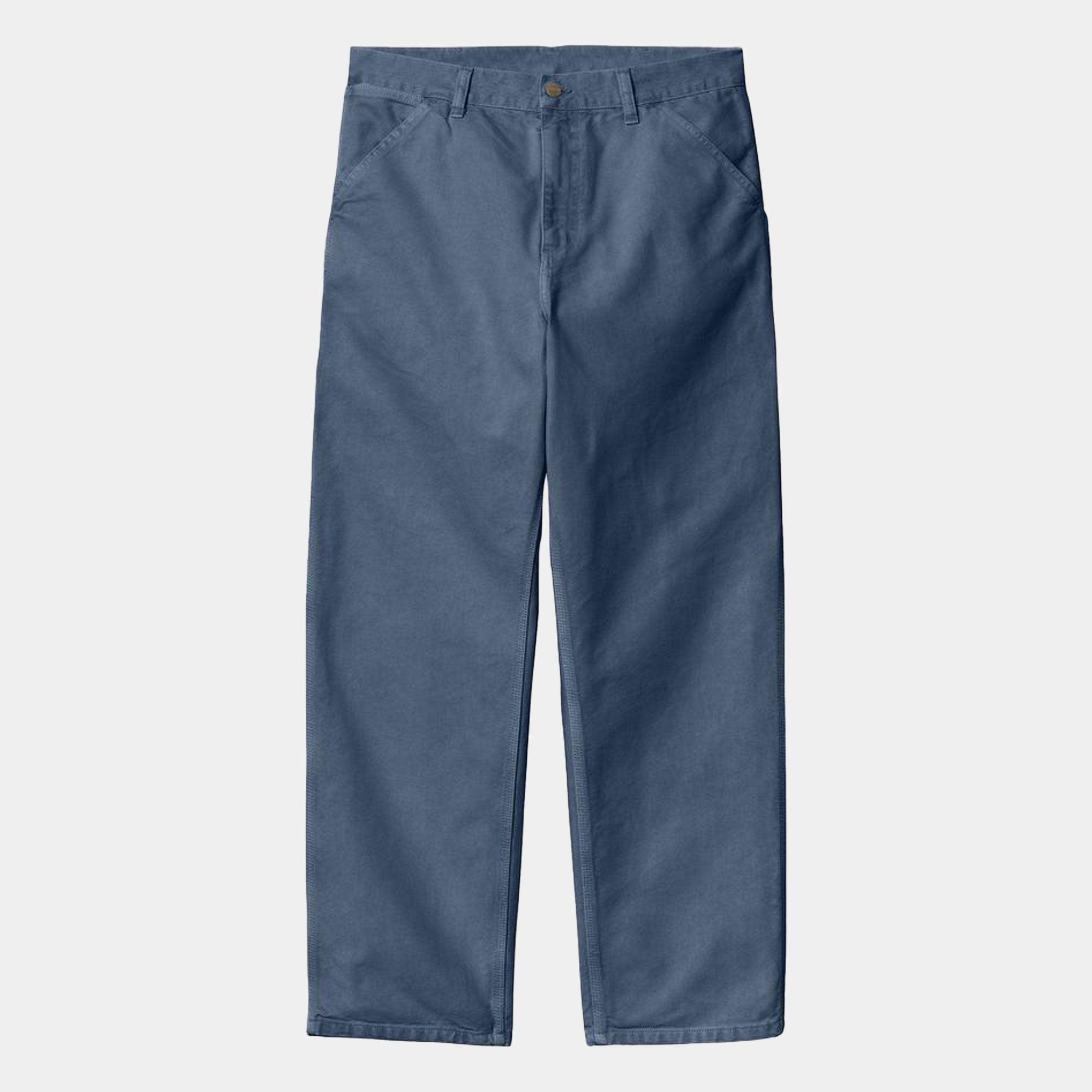 Carhartt WIP Duck Single Knee Pant - Dusky Blue Stone Canvas - Never Never