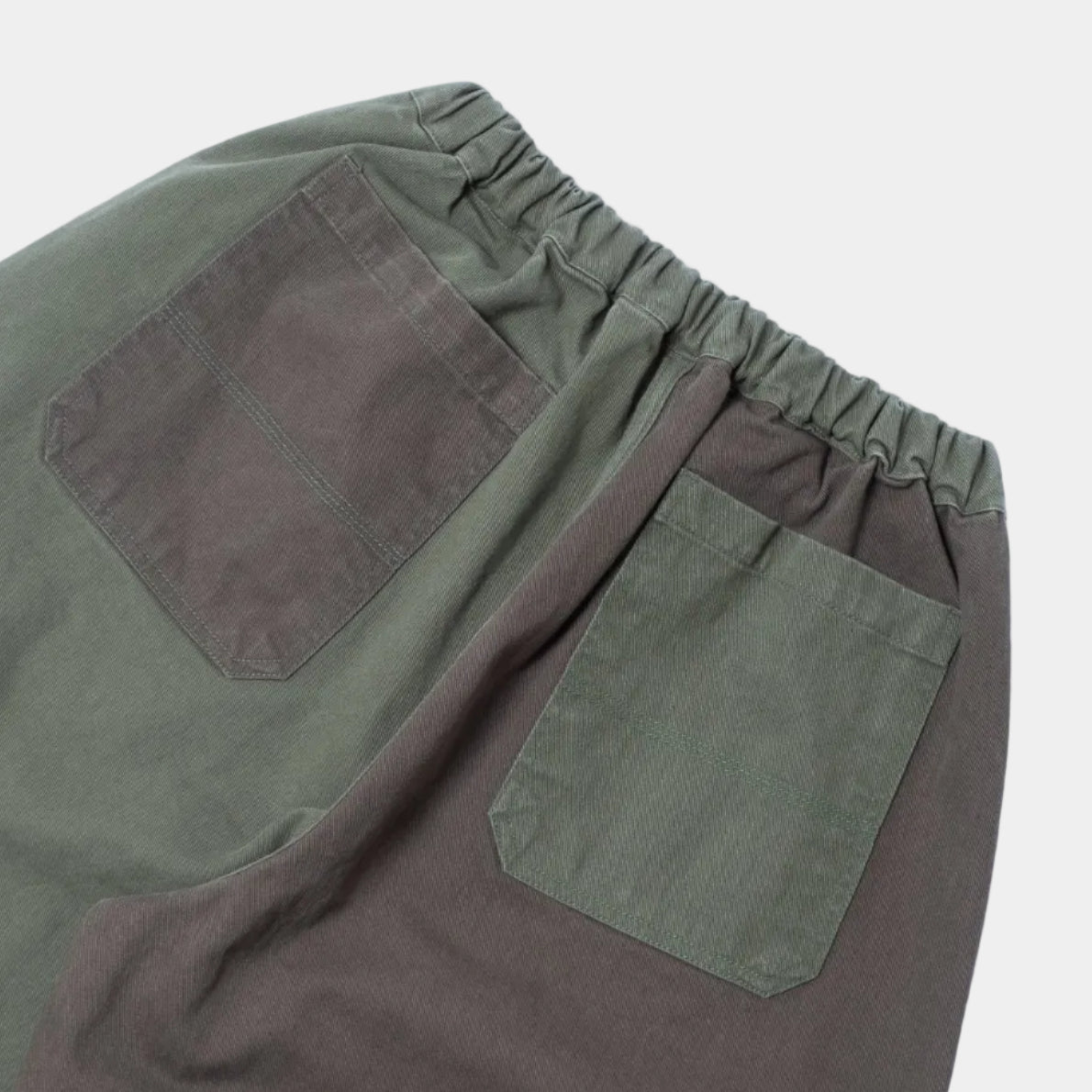 Anglan Panel Mix Balloon Balloon Pants - Khaki