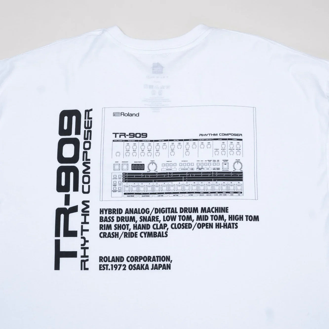 is-ness x Roland TR-909 Tee - White