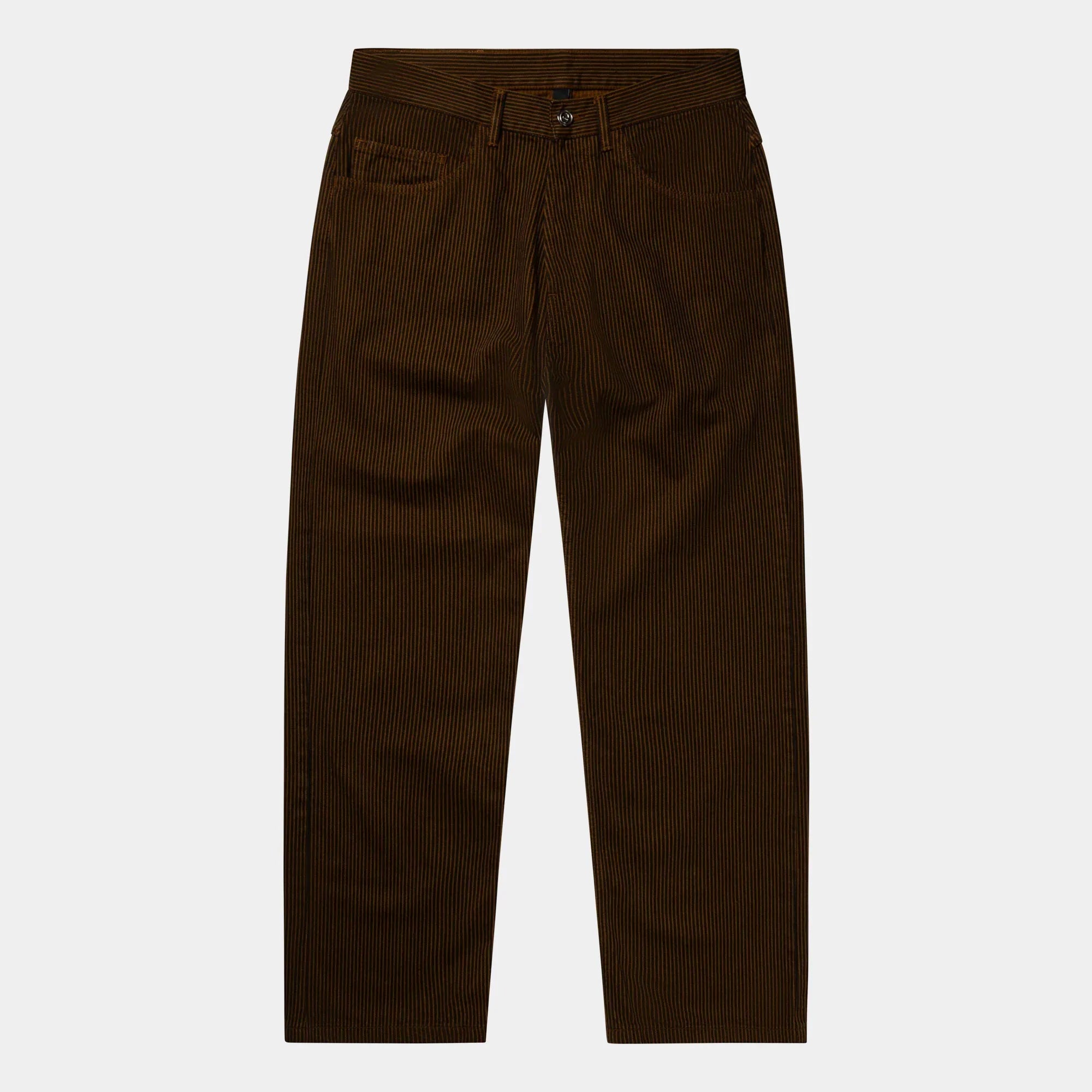 No Problemo Striped Nayoko Bagi Jean - Brown