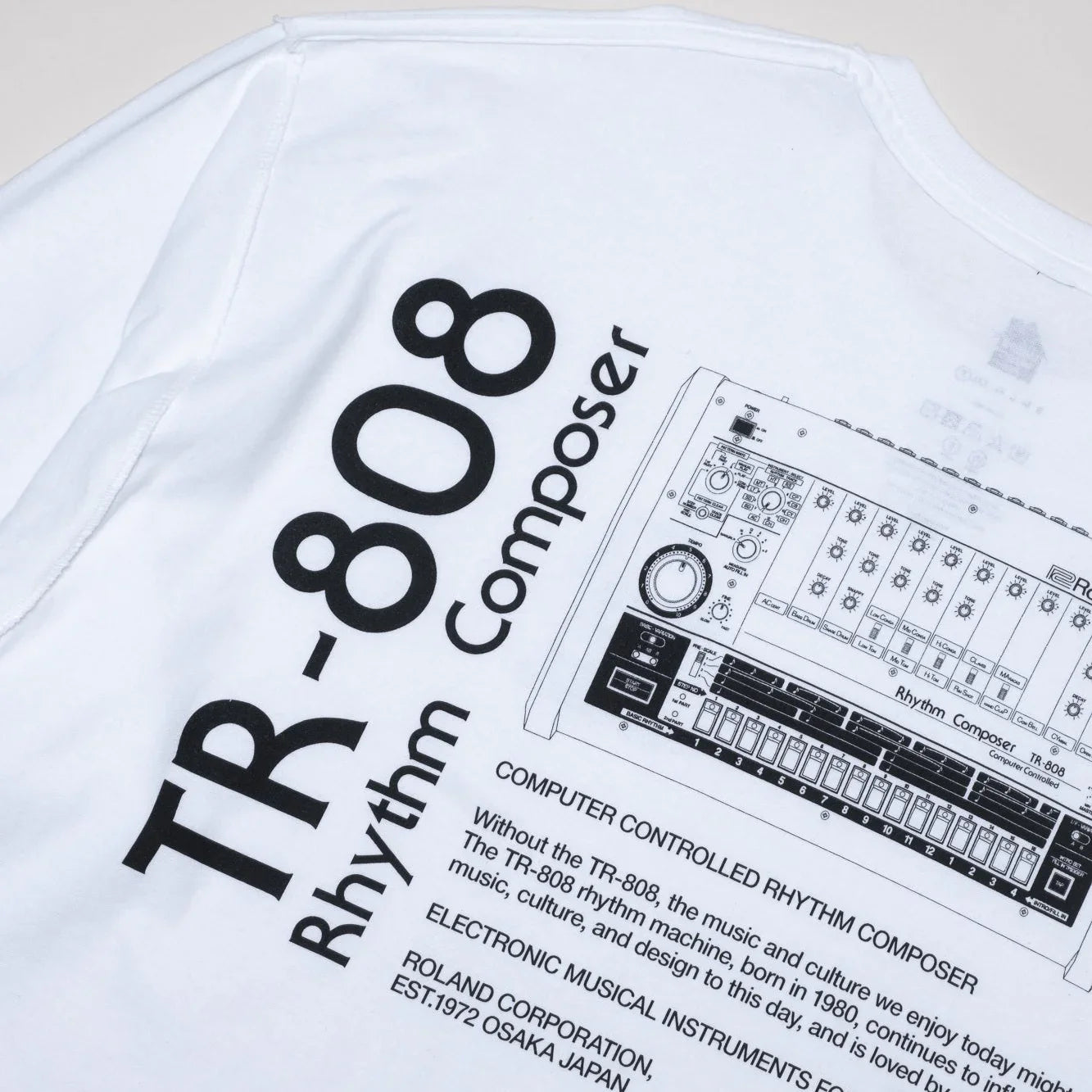 is-ness x Roland TR-808 LS Tee - White