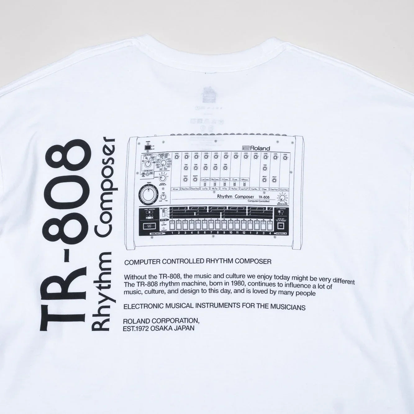 is-ness x Roland TR-808 LS Tee - White