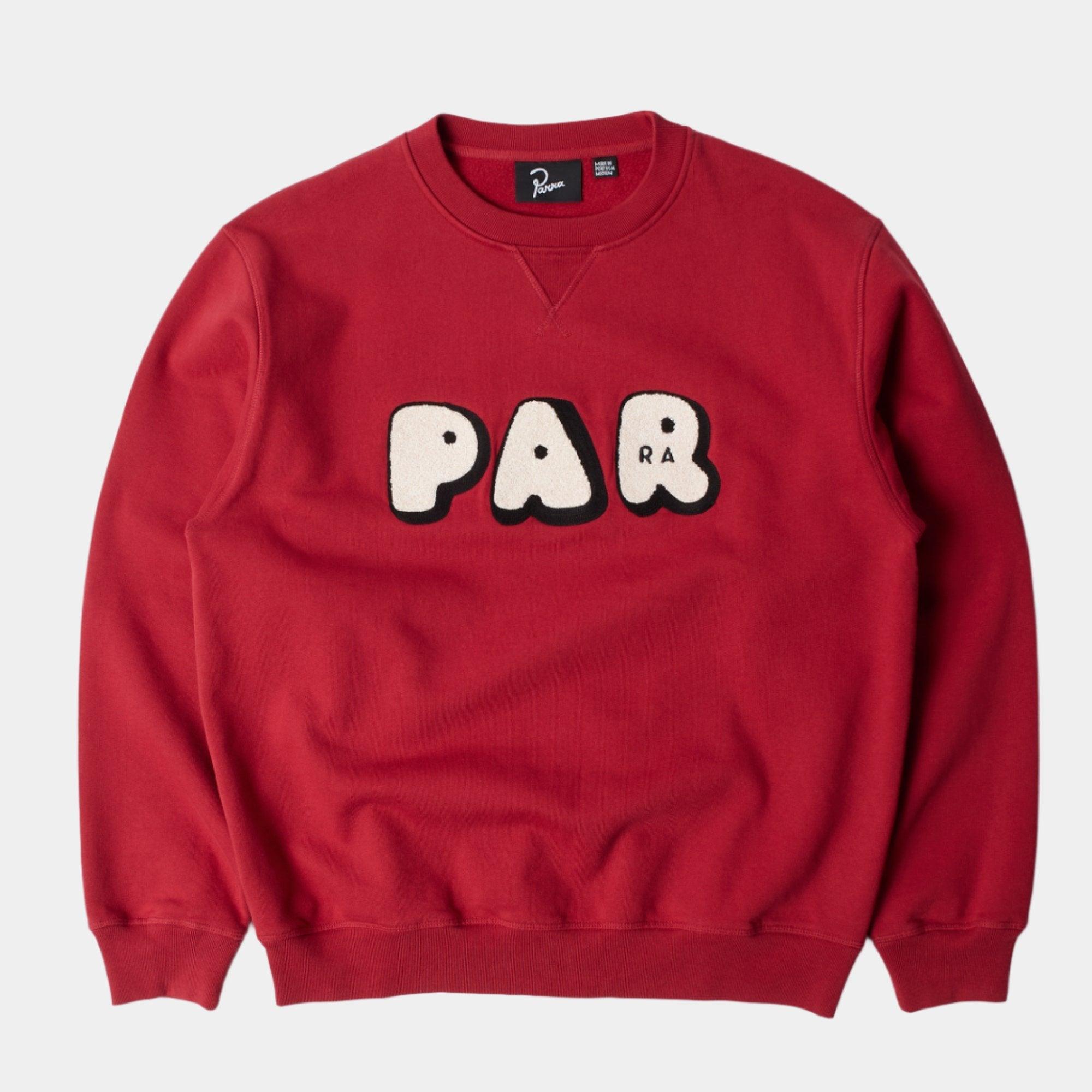 By Parra Rounded PAR Crew Neck Sweatshirt - Ruby Red - Never Never