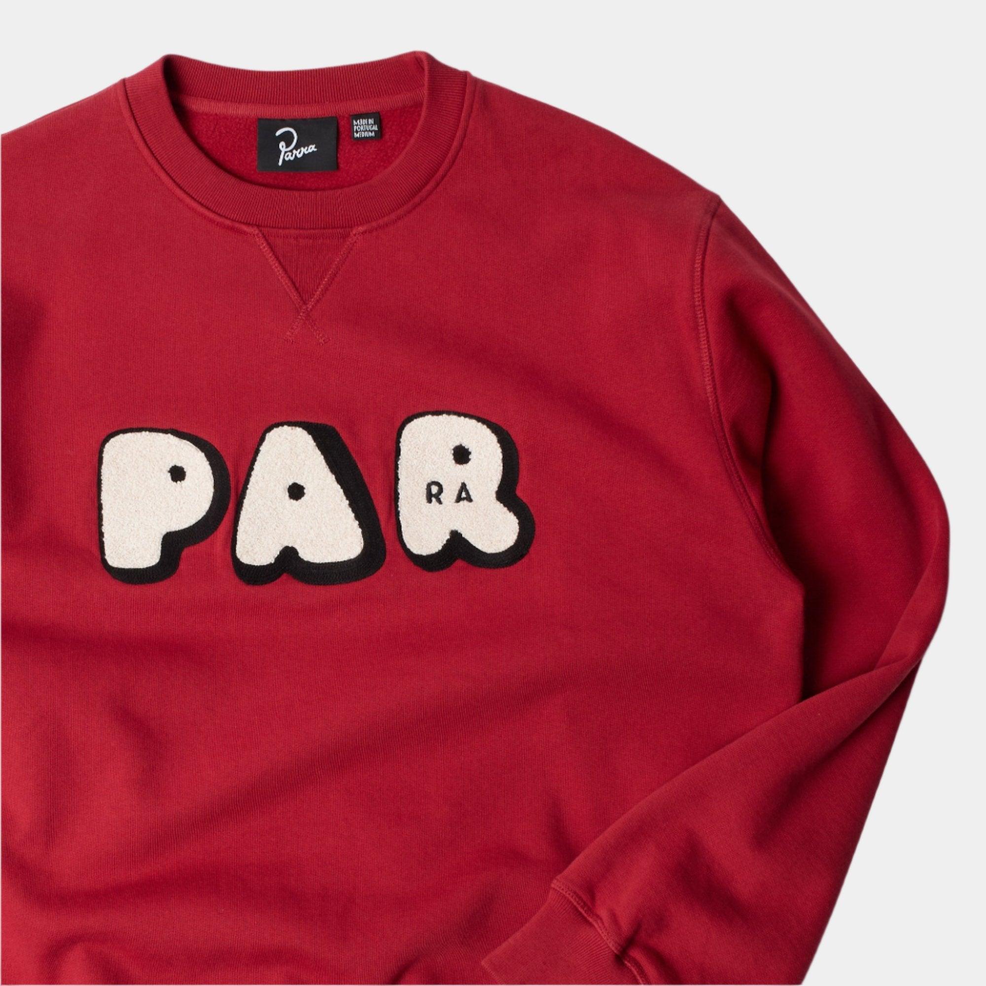 By Parra Rounded PAR Crew Neck Sweatshirt - Ruby Red - Never Never