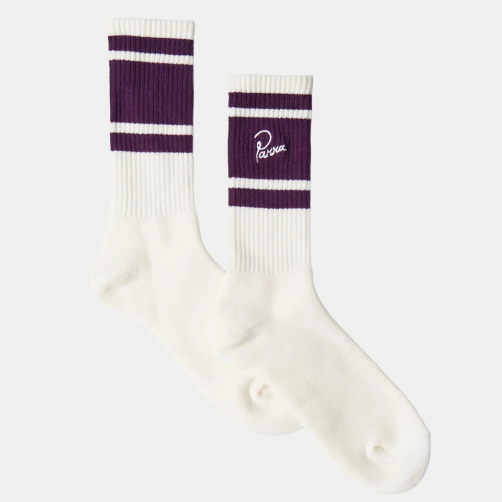 By Parra Signature Striped Crew Socks - Off White