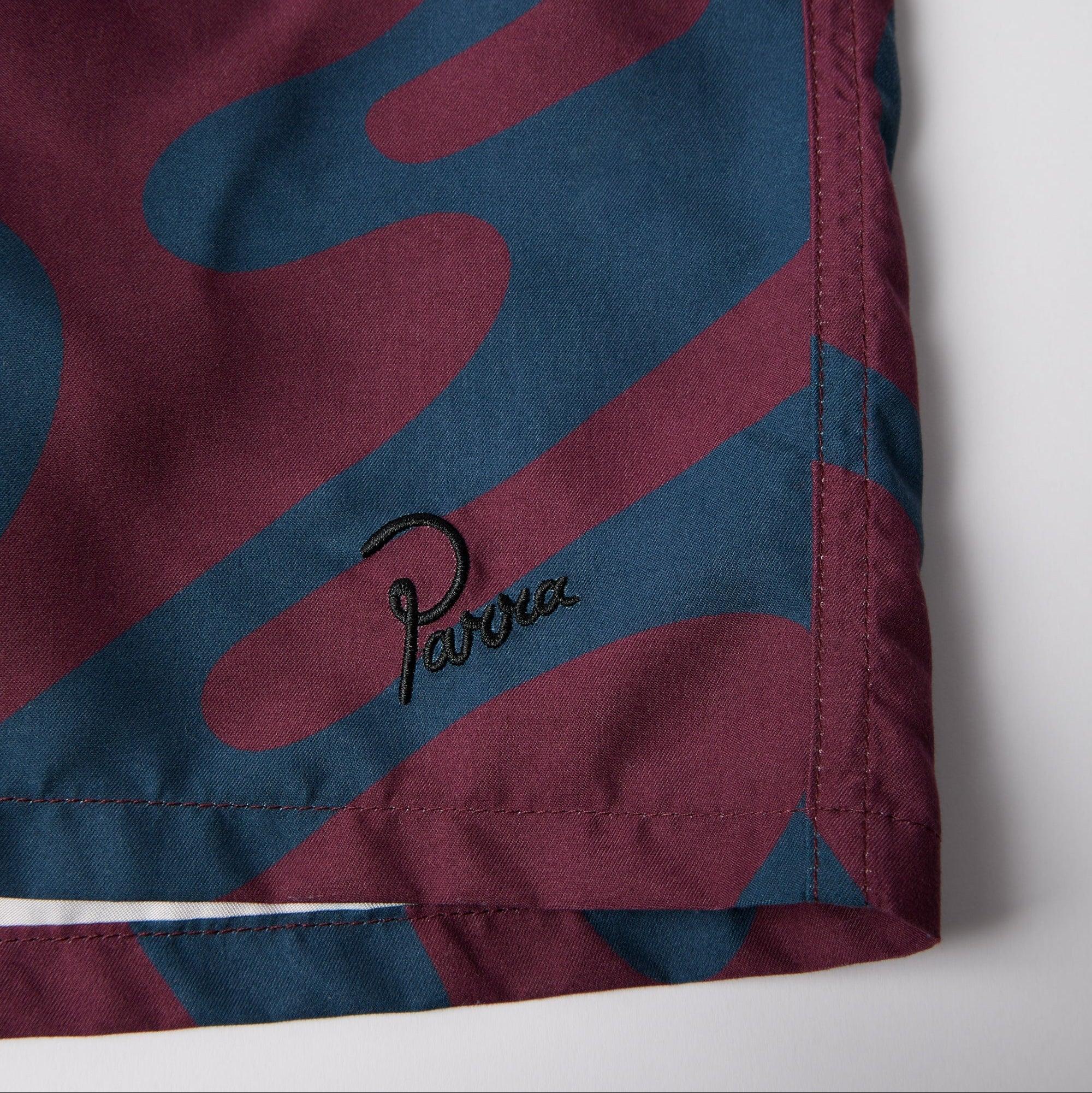 By Parra Splashed Swim Shorts - Burgundy