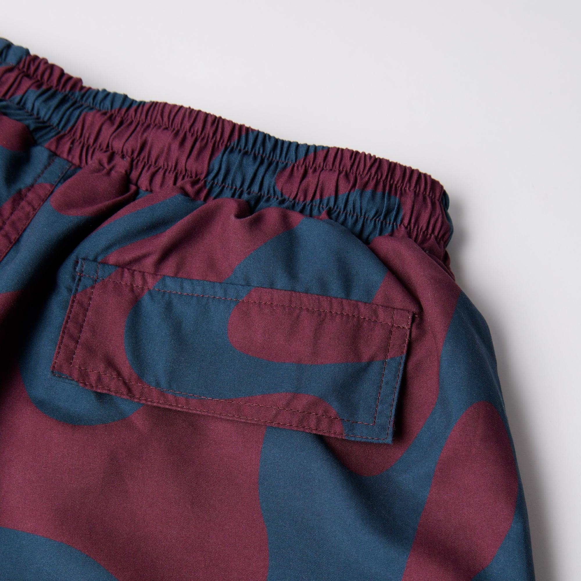 By Parra Splashed Swim Shorts - Burgundy