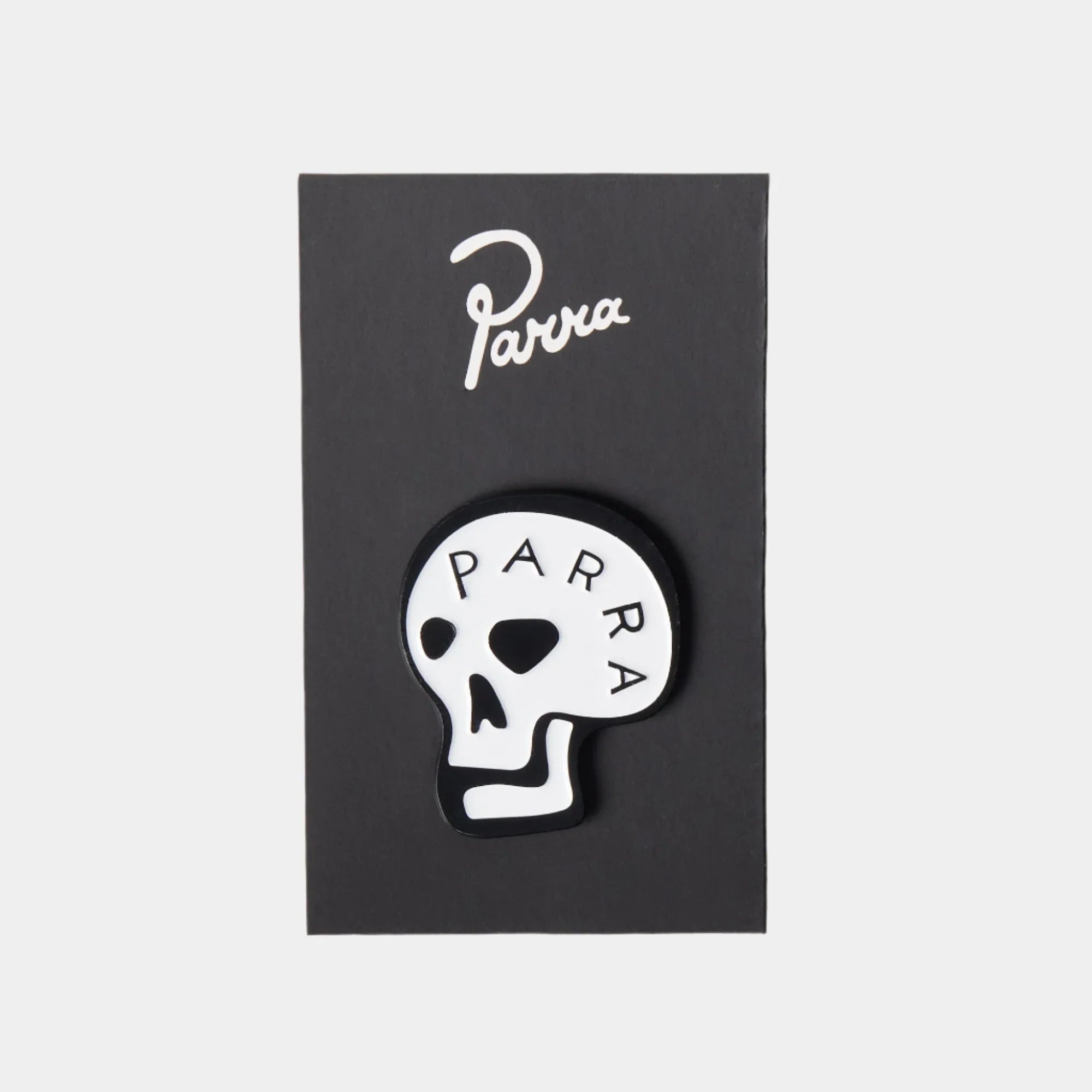 By Parra Skulled Enamel Pin - White